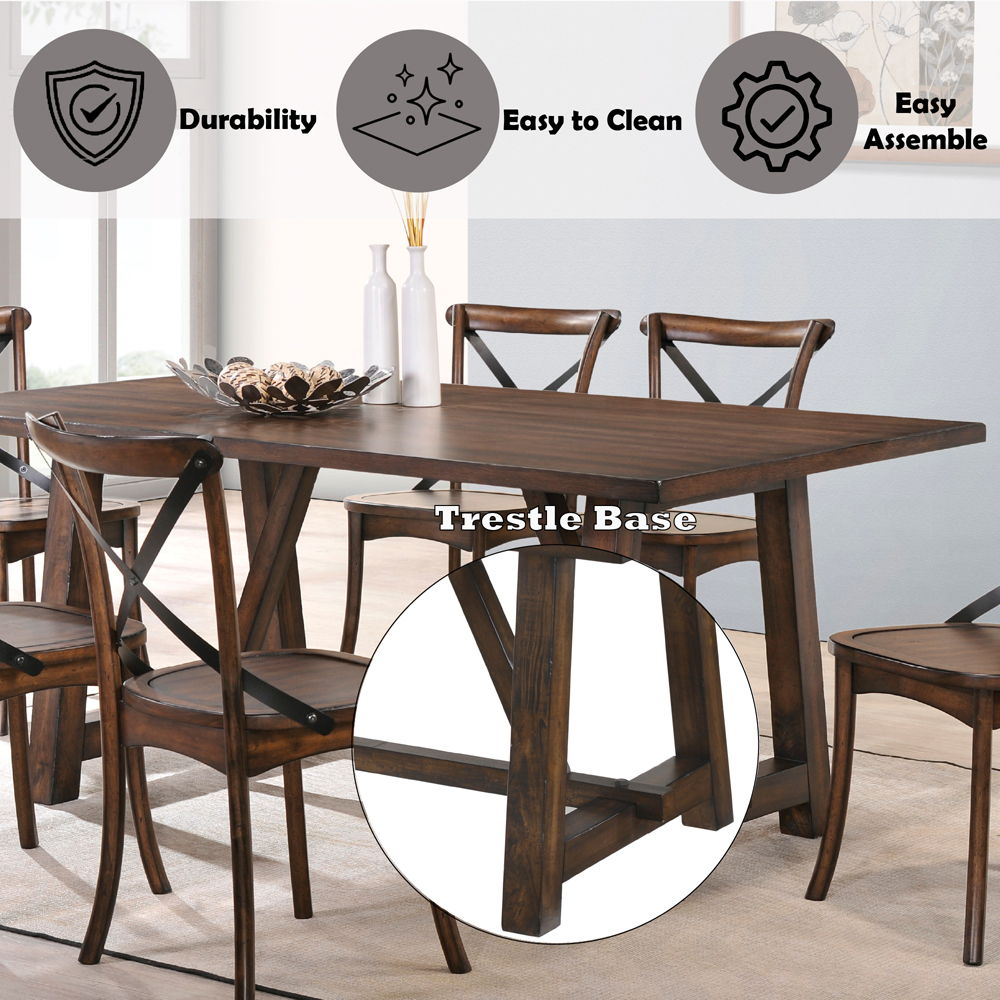 Kaelyn - Dining Table - Dark Oak, dark brown, view 4