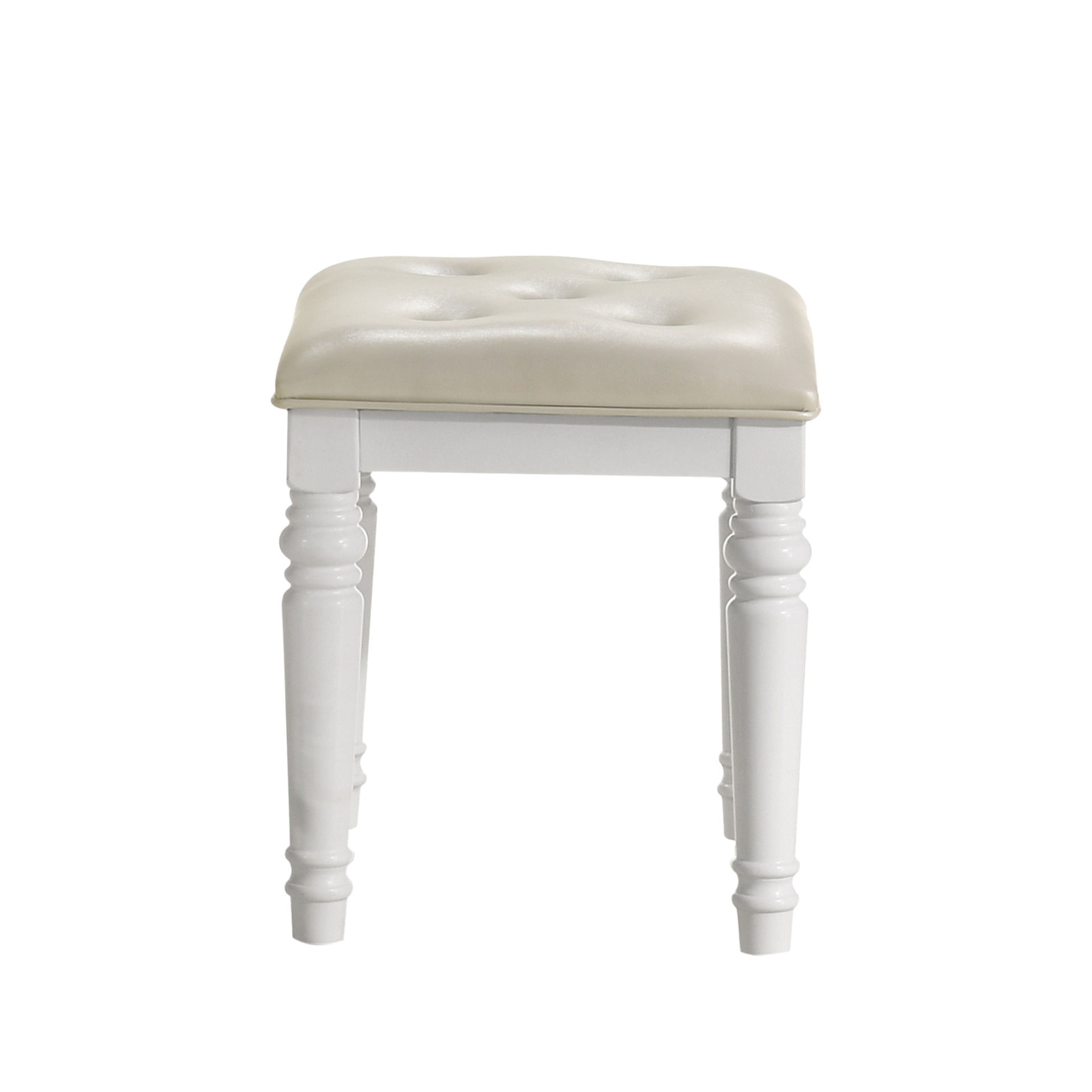 Valentino - Vanity Table Stool - White