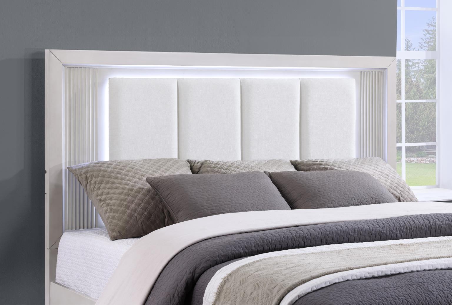 B252 - LED King Bed - Beige