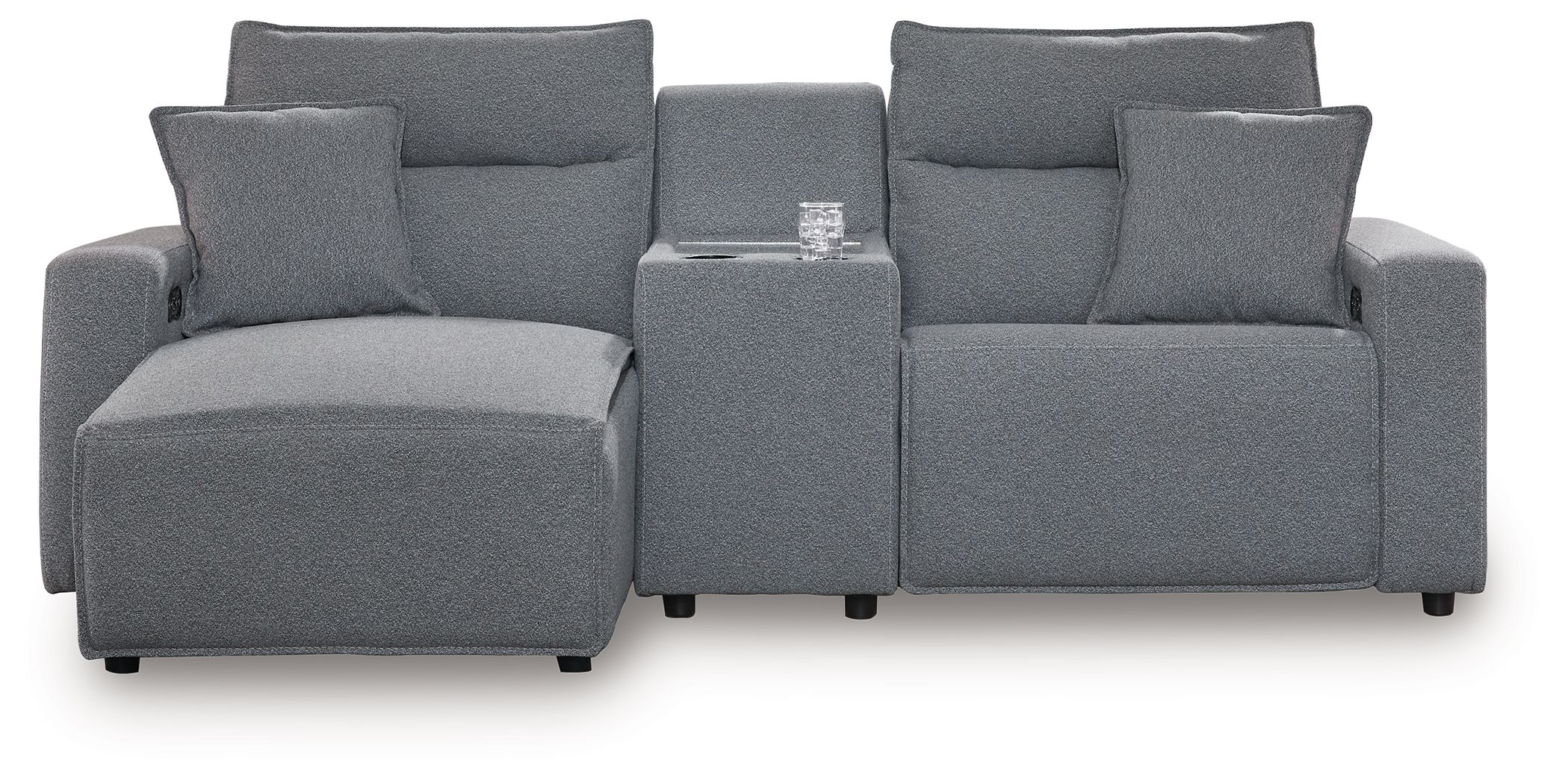 3 Pc · Power Reclining Sectional With LAF Press Back Power Chaise And Console