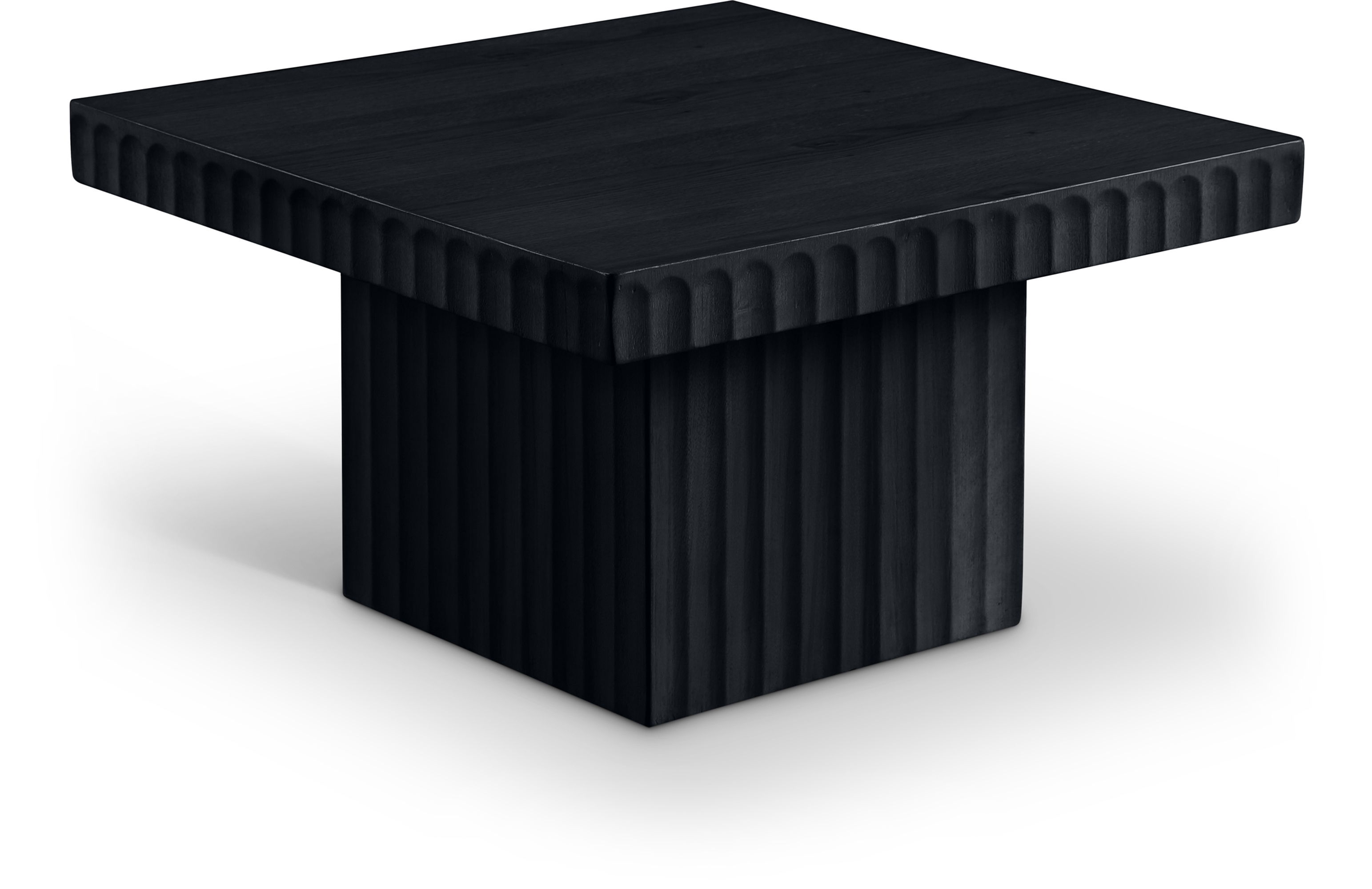 Spencer - 12" Oak Veneer Coffee Table - Black