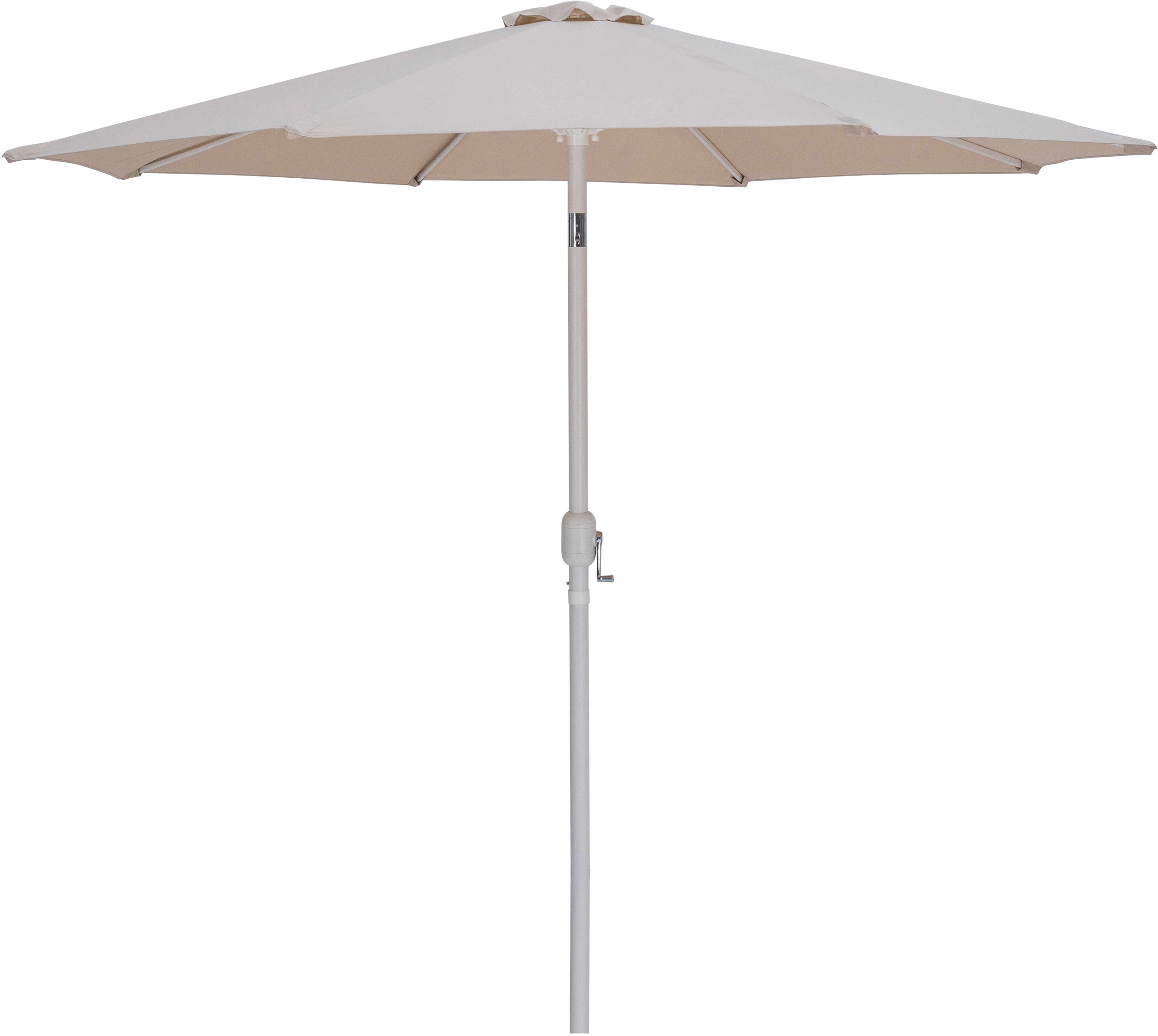 Fiji - Aluminum Patio Umbrella With Round White Base - Beige