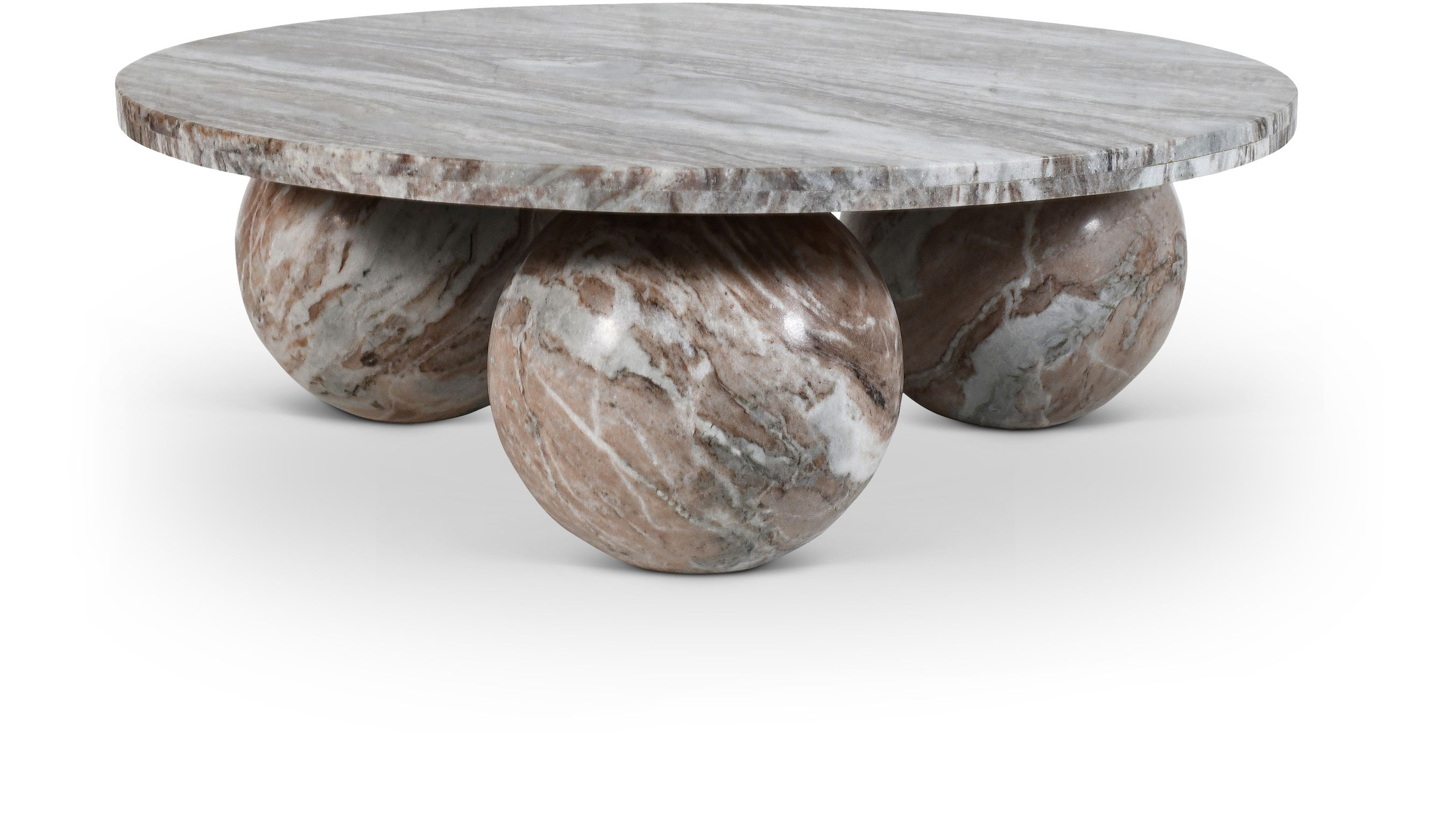 Spherical - Marble Coffee Table - Brown