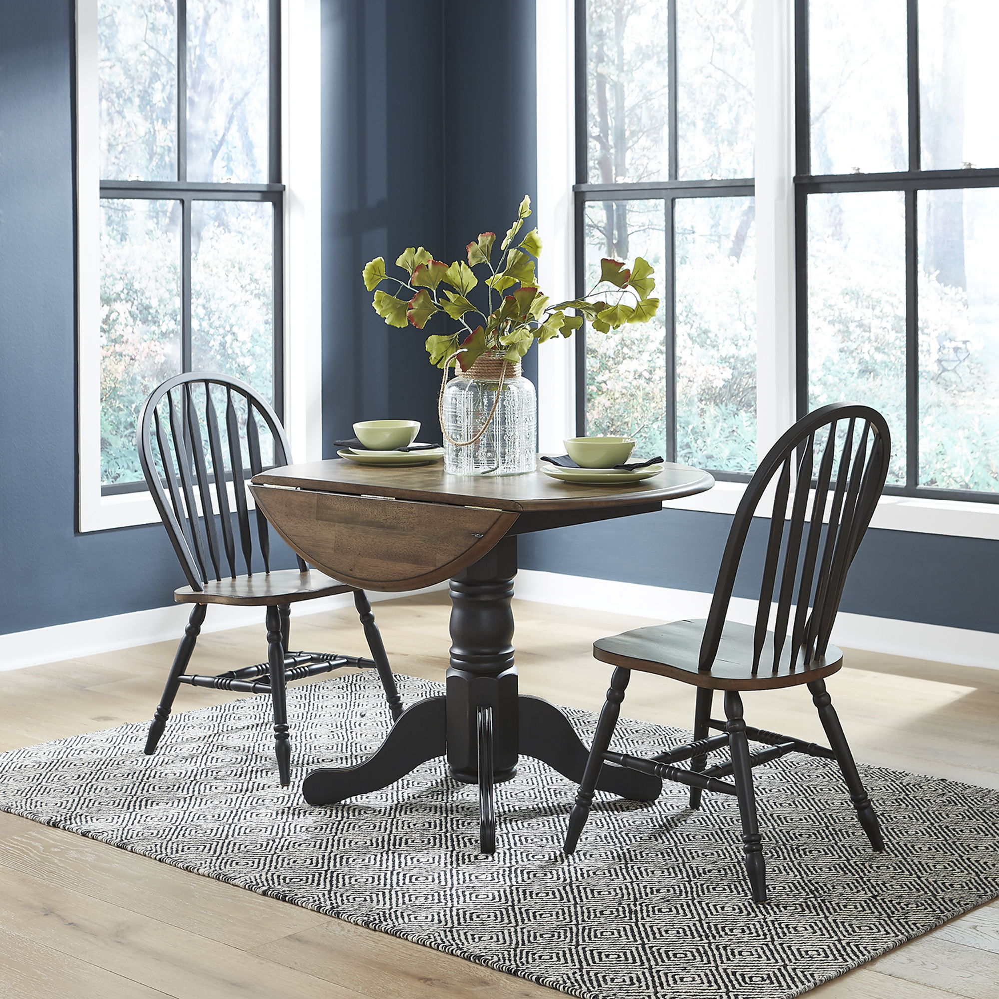 Liberty Furniture Carolina Crossing - 3 Piece Drop Leaf Set - Black