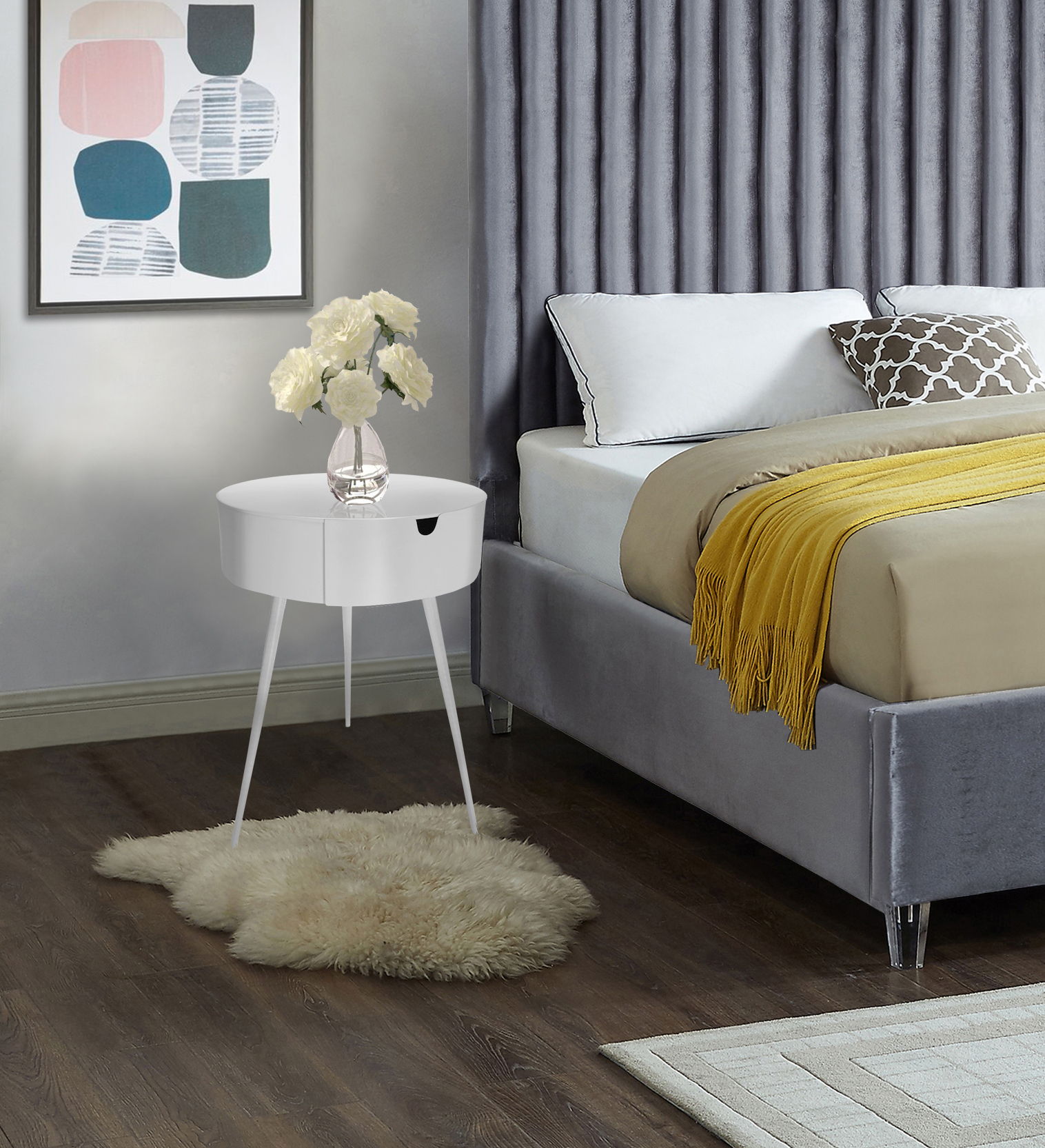 Bali - Night Stand - White