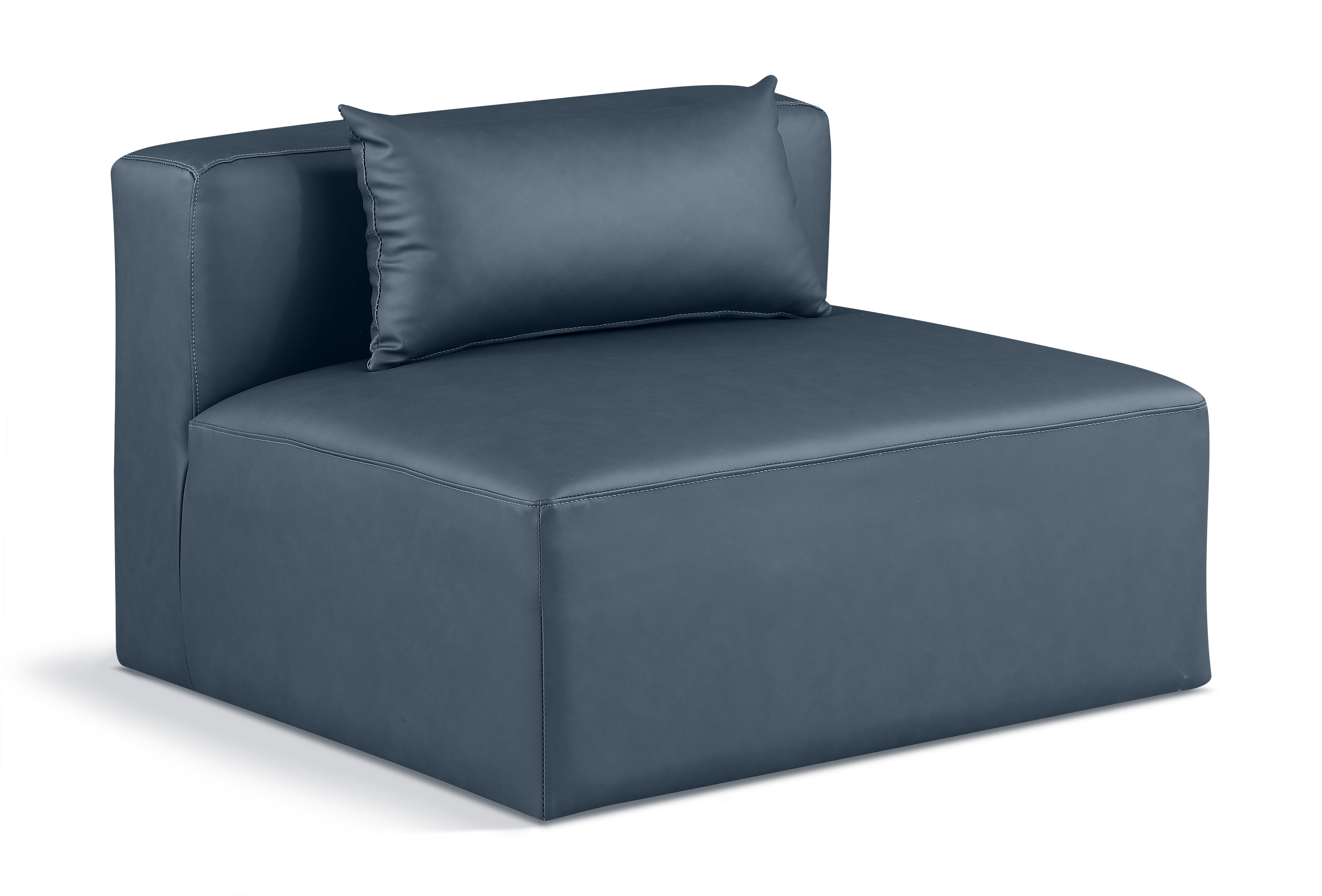 Cube - Armless Chair - Navy Blue