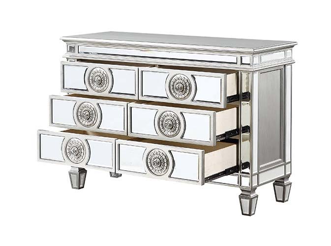 Varian - 34" Server - Mirrored & Antique Platinum, silver, view 5