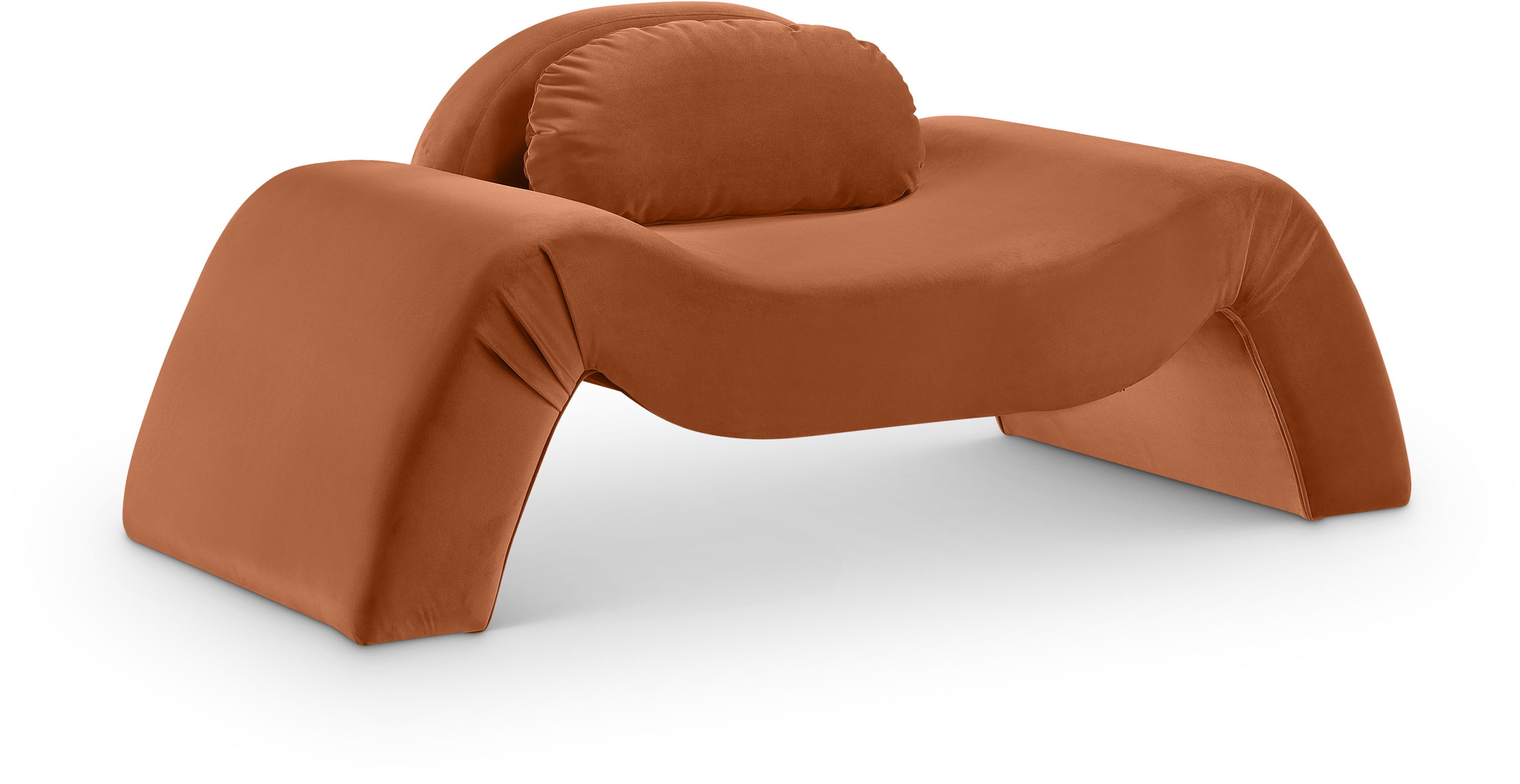 Austin - Velvet Accent Chair - Cognac