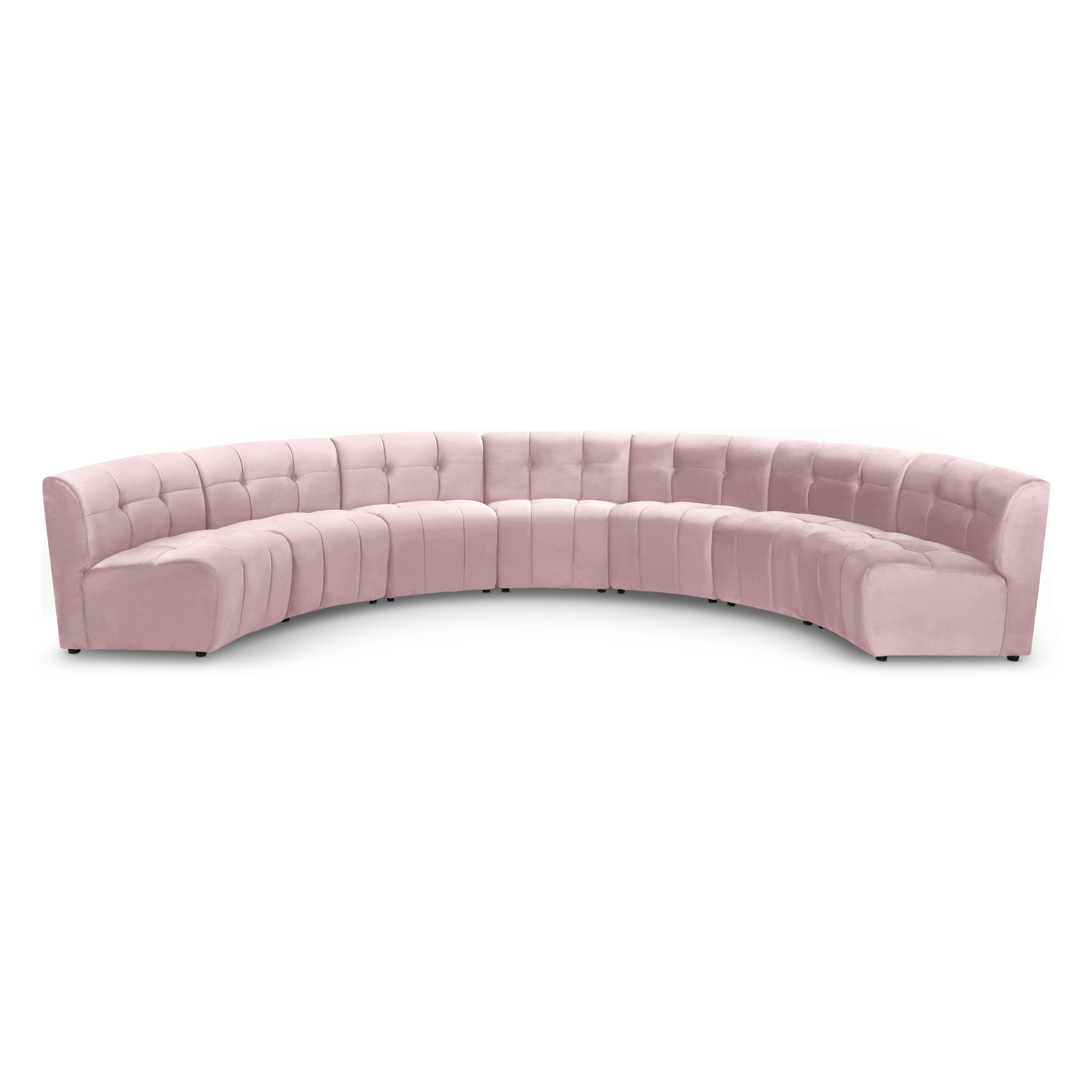 Limitless - 7 Piece Modular Sectional - Pink