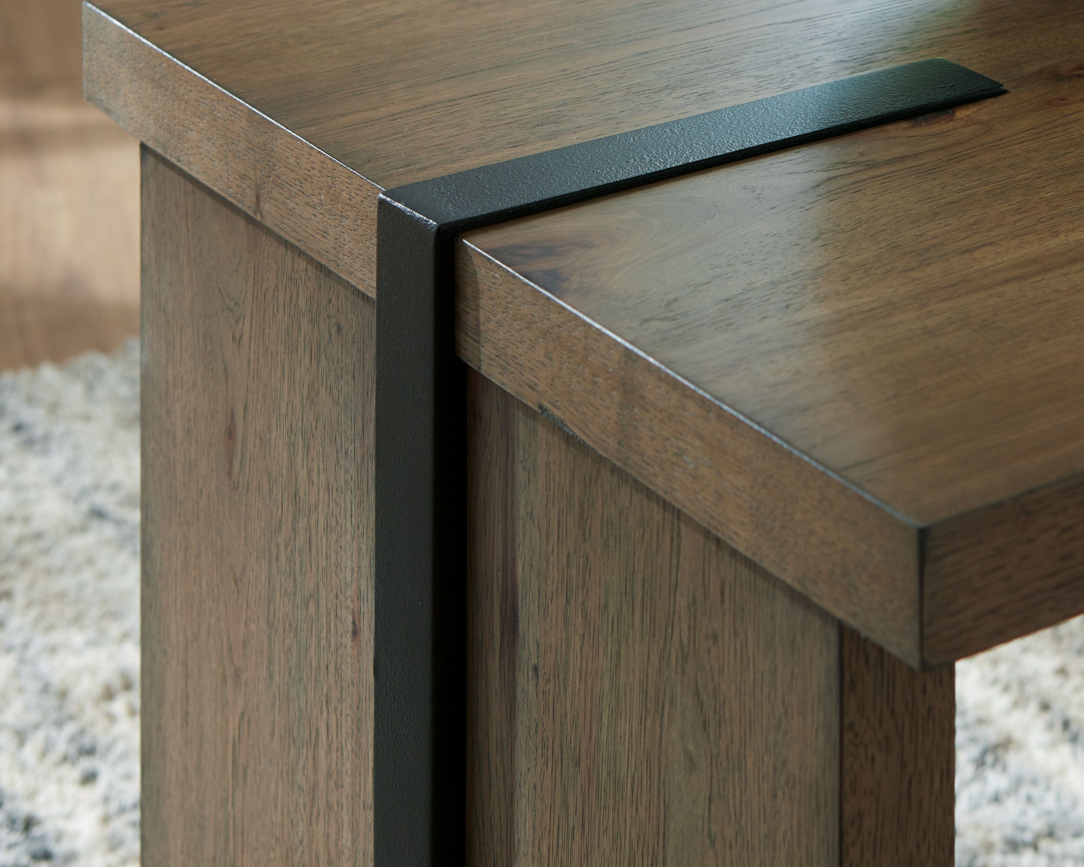 Ashley Furniture Kandinew - Square End Table - Light Brown - Image 7