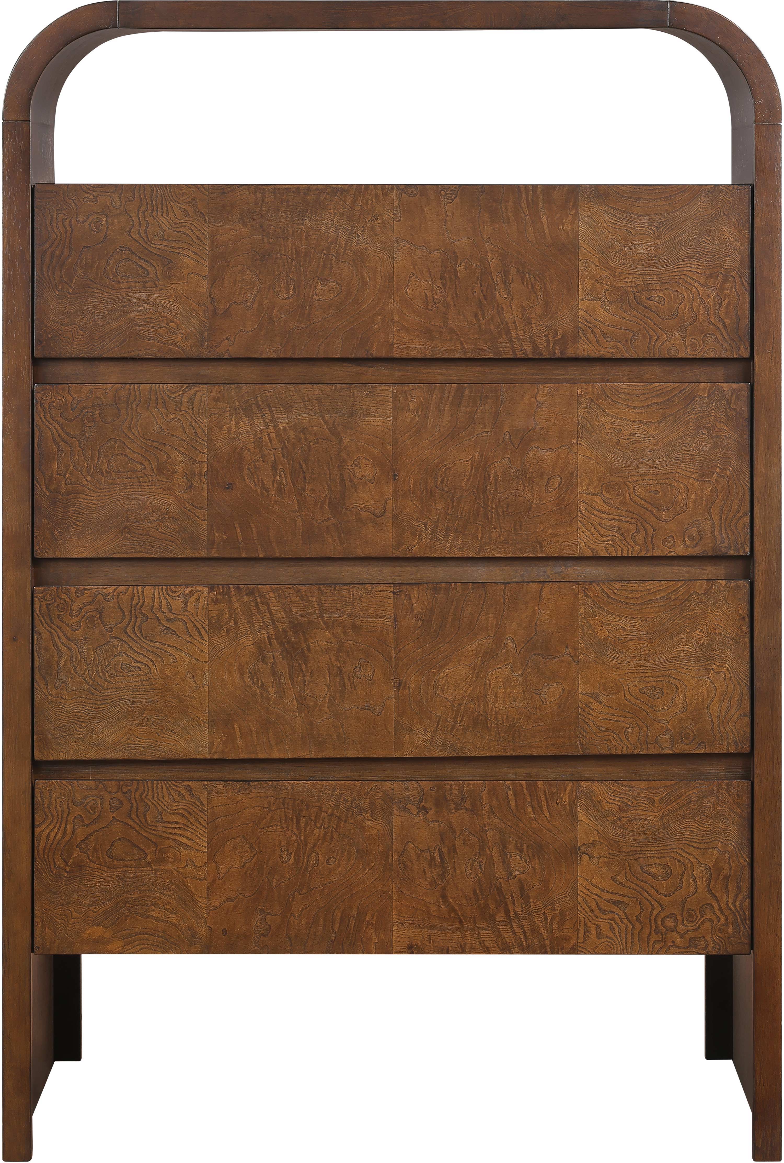 Giada - Solid Wood And Veneer Chest - Brown