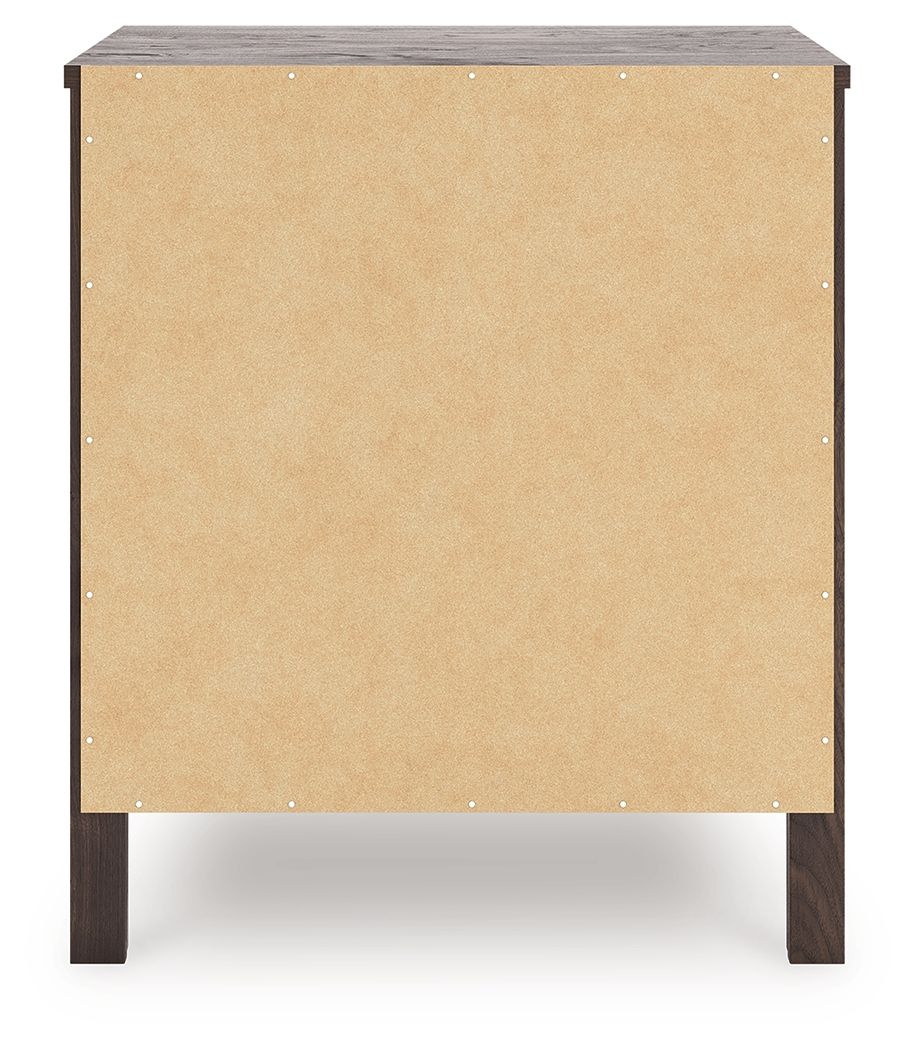 Calverson - Two Drawer Night Stand - Mocha, light brown, view 7