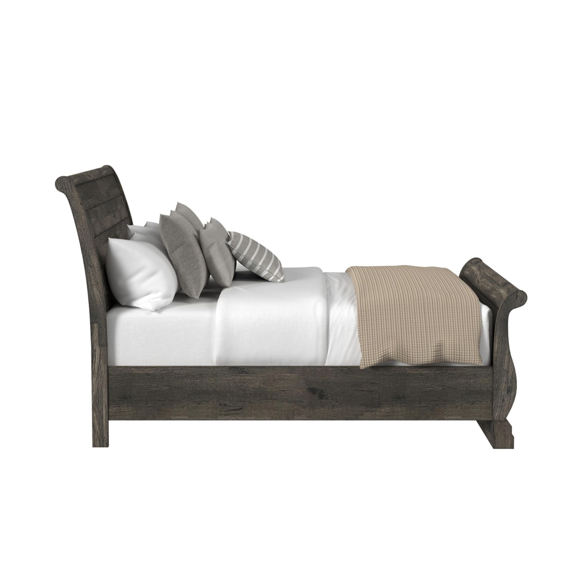 Park Ridge - King Sleigh Storage Bed - Charcoal