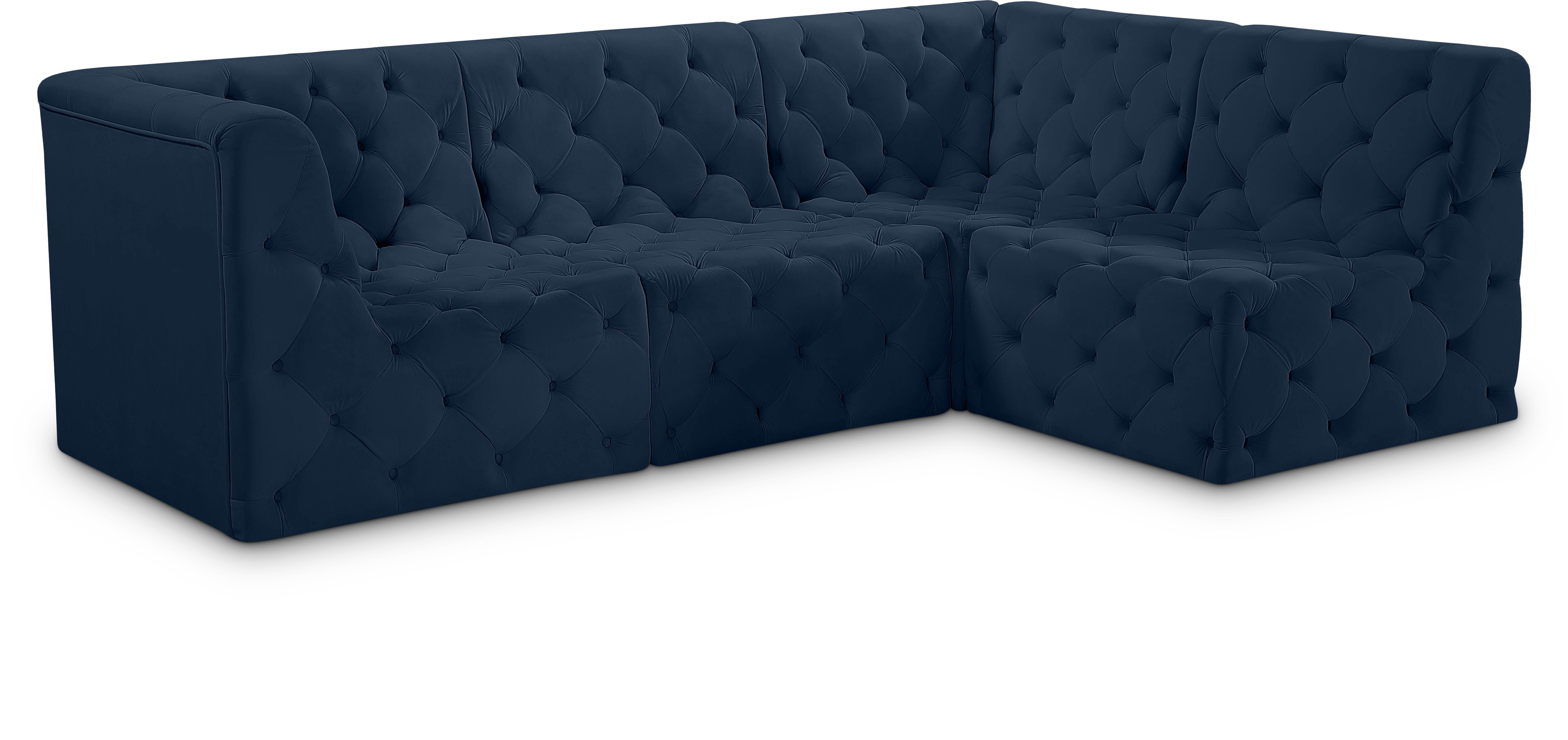 Tuft - 4 Piece Modular Sectional - Navy