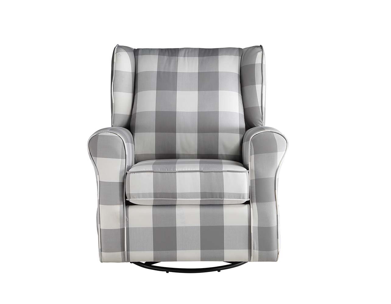 Patli - Swivel Chair With Glider - Gray Fabric, gray, view 8