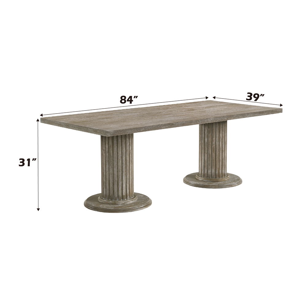 Gabrian - 31" Dining Table - Reclaimed Gray, gray, view 4