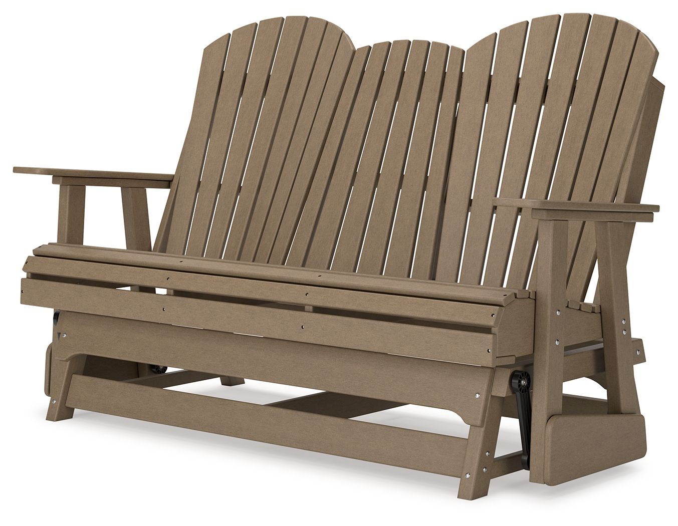 Hyland Wave - Glider Loveseat - Driftwood
