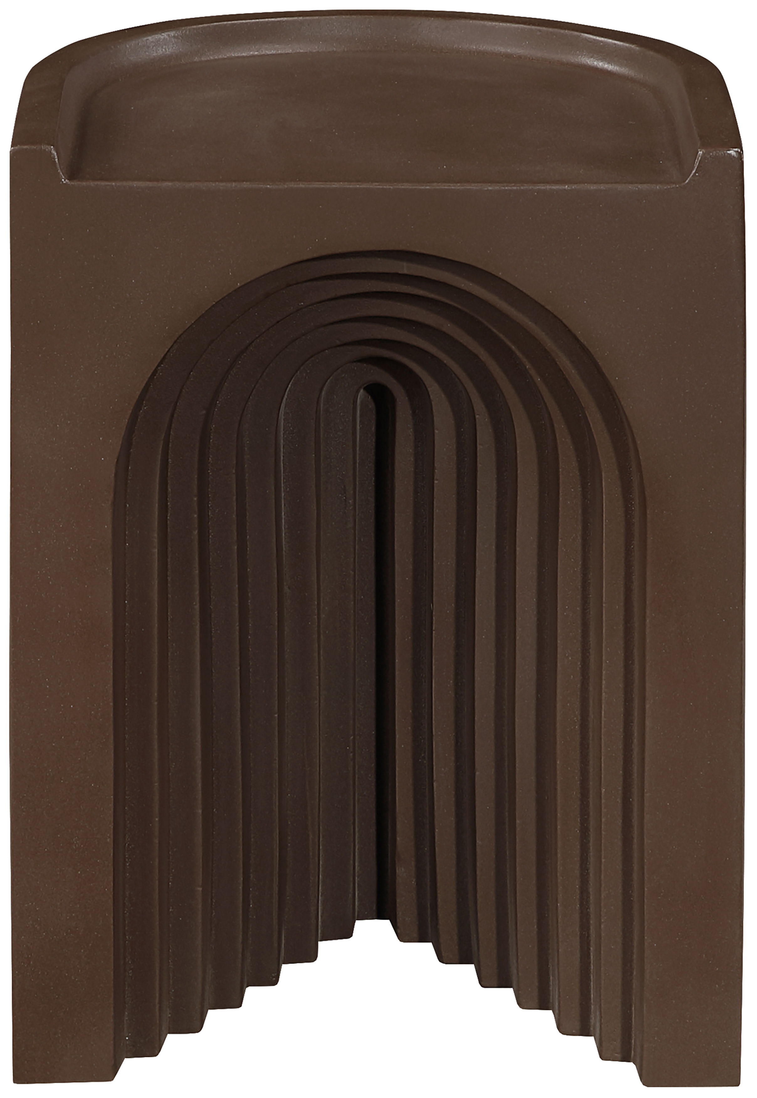 Avenda - Concrete End Table - Brown