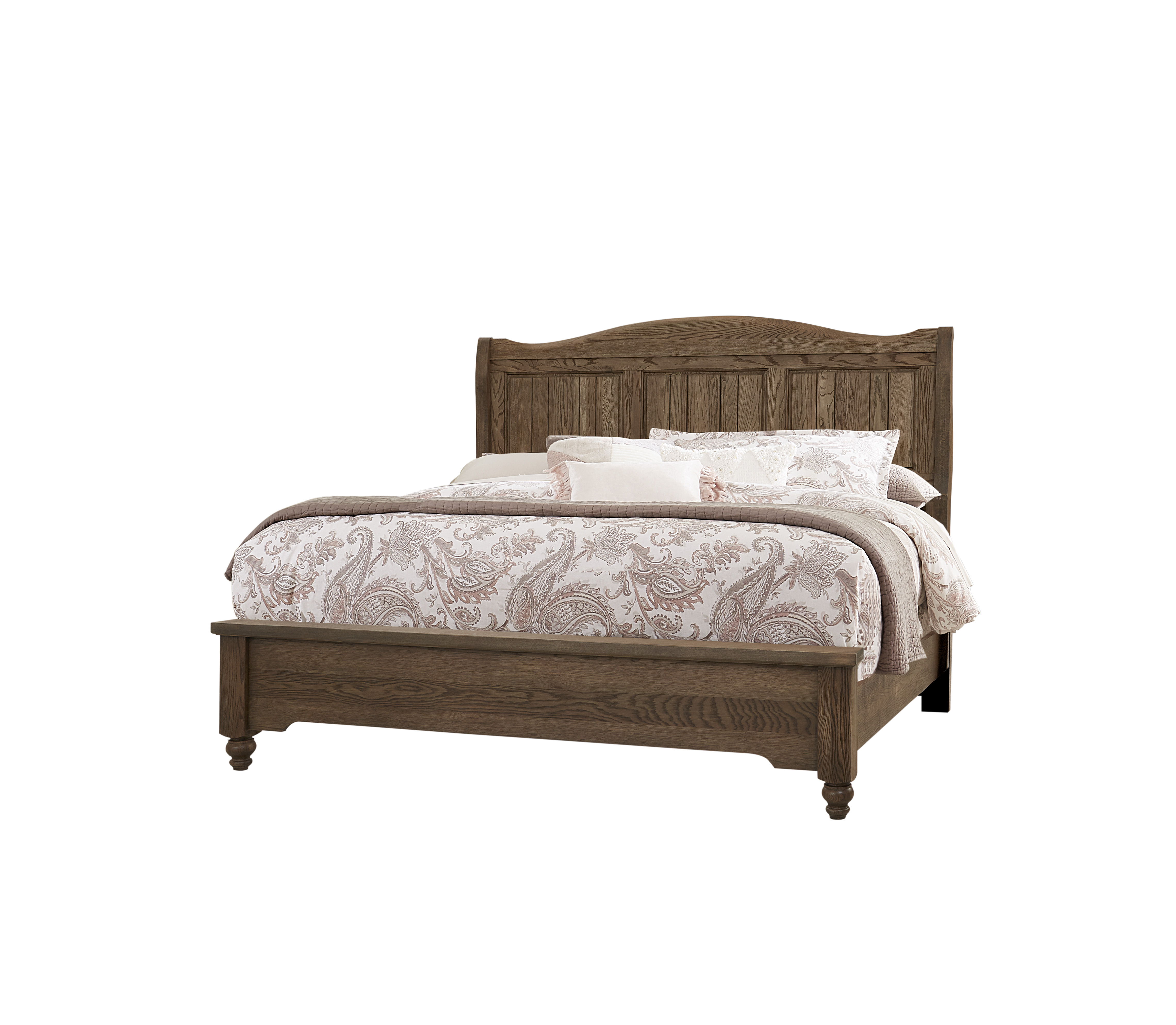 Vaughan-Bassett Heritage - California King Sleigh Bed - Cobblestone Oak
