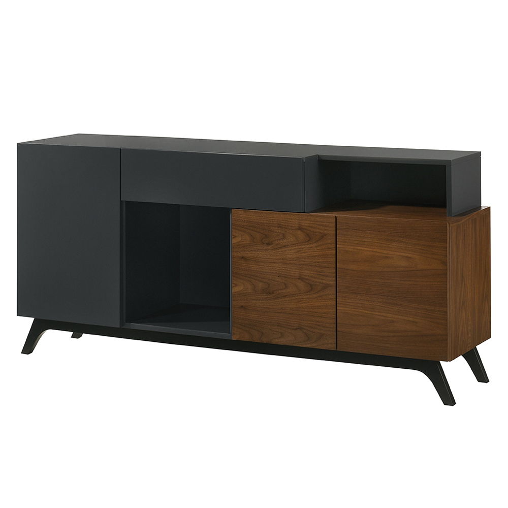 Destin - Server - Walnut, dark brown, view 2