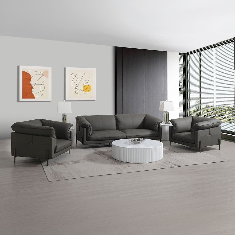 Tadi - Sofa - Black Top Grain Leather, black, view 4