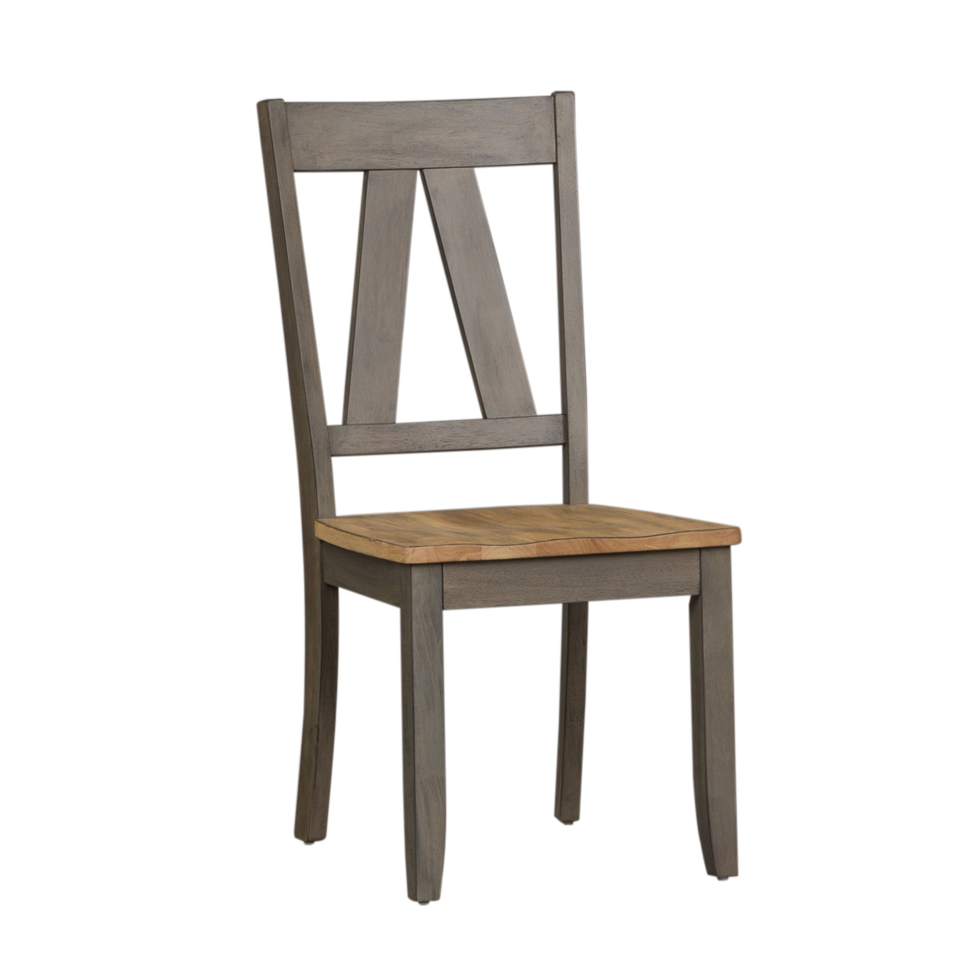Liberty Furniture Lindsey Farm - Splat Back Side Chair - Dark Gray
