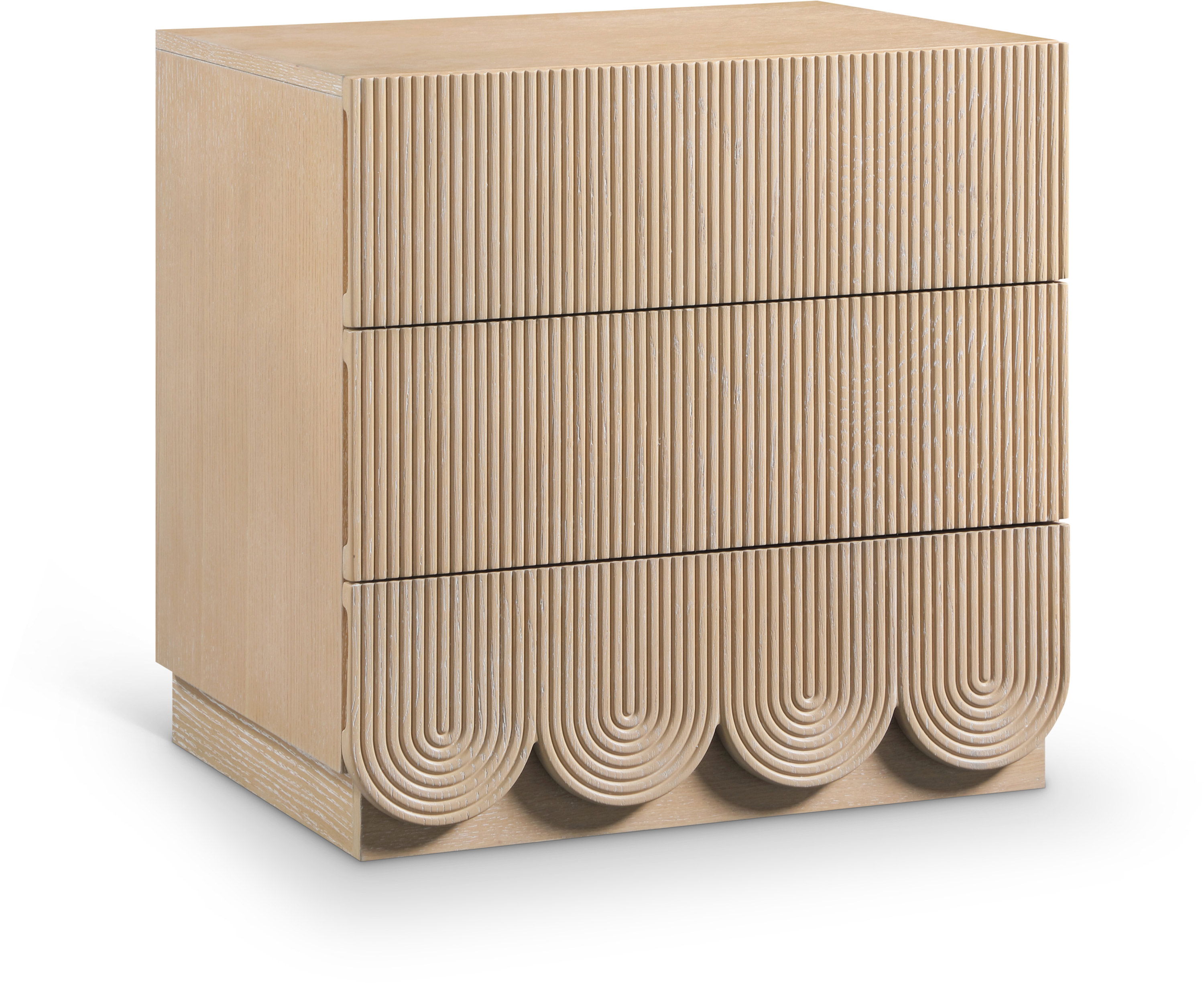 Scallop - Night Stand - Natural