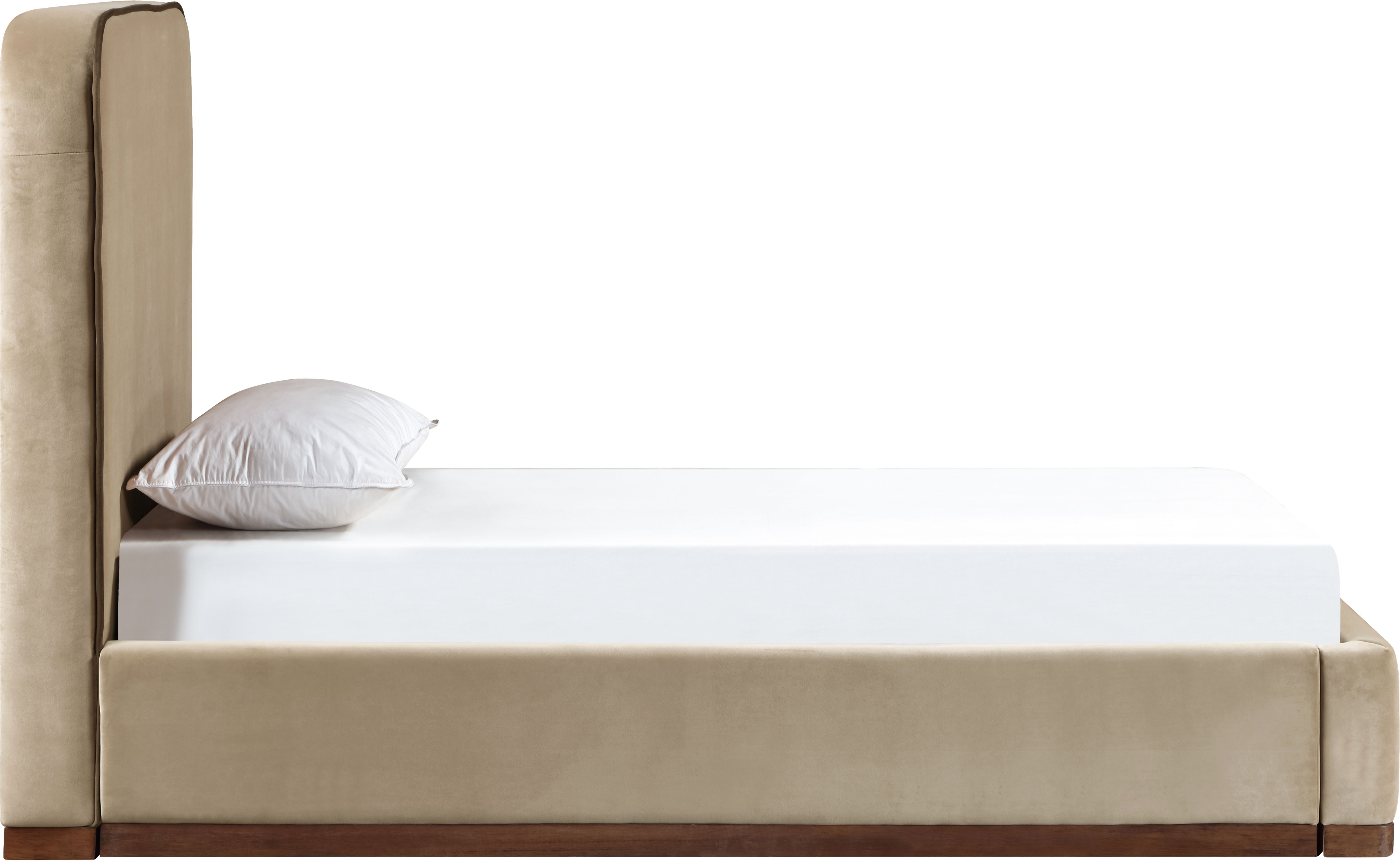 Rava - Twin Bed - Beige / Brown
