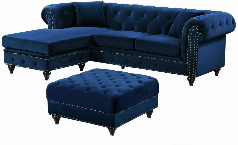Sabrina - 2 Piece Reversible Sectional - Navy