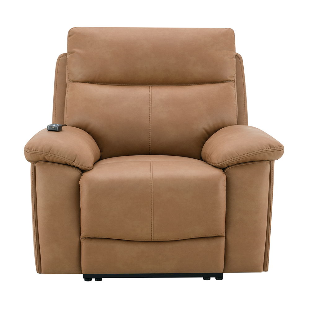 Chavis - Power Motion Recliner With USB & Power Headrest - Brown, light brown, view 3