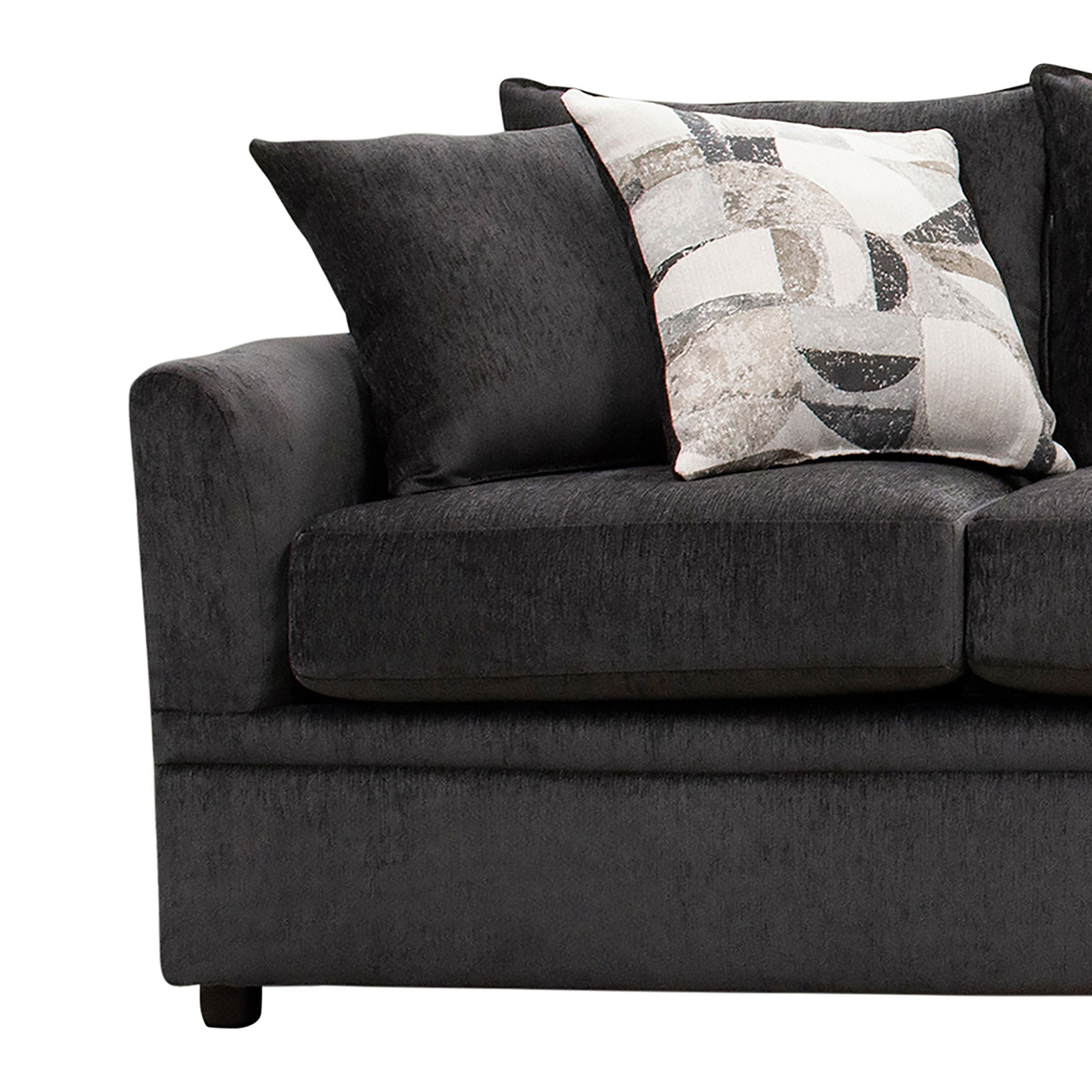 Sylvie - Sofa With 4 Accent Pillows - Lush Mink Gray, dark gray, view 5