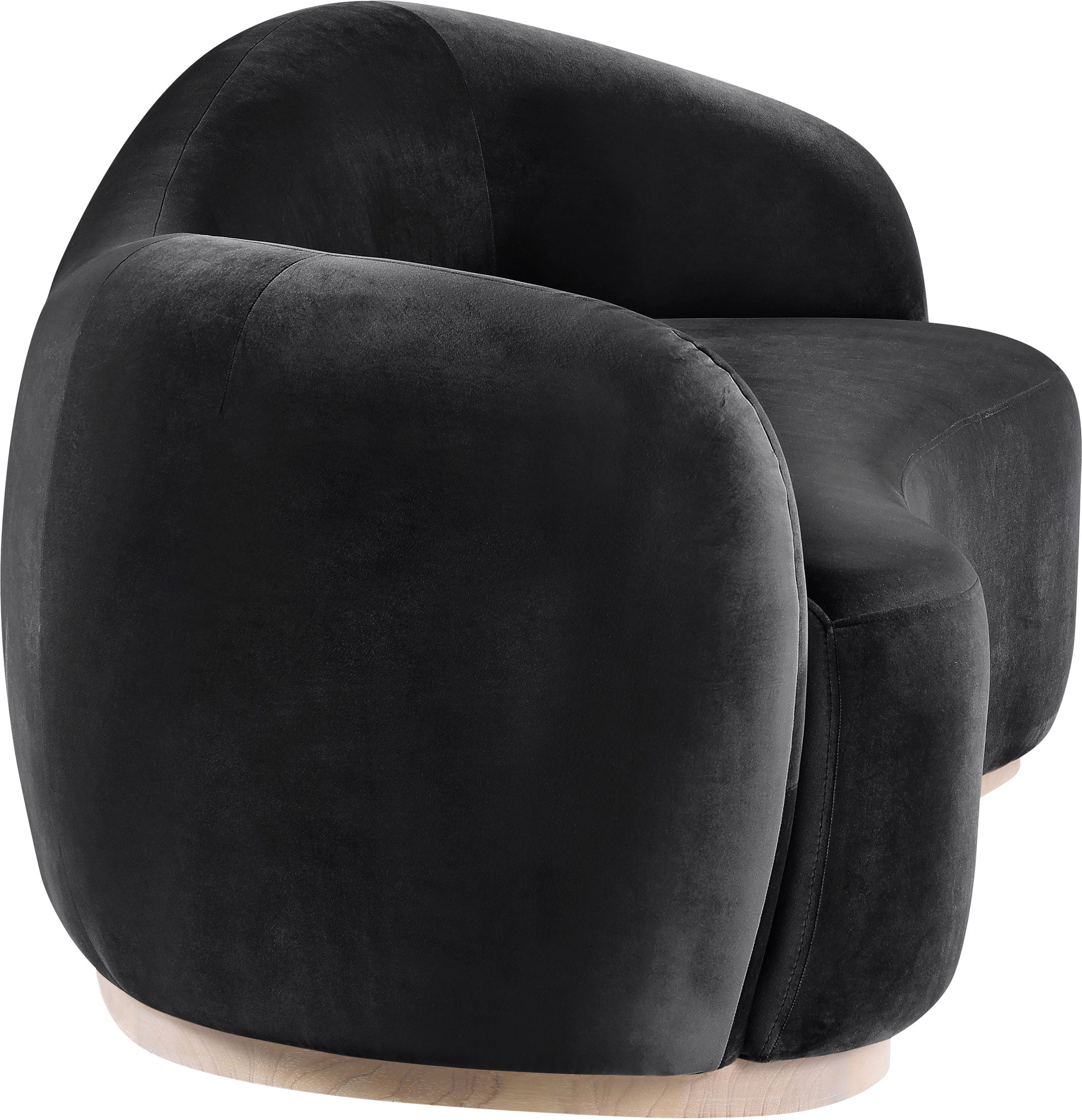 Gustavo - Velvet 92.5" Upholstered Sofa - Black