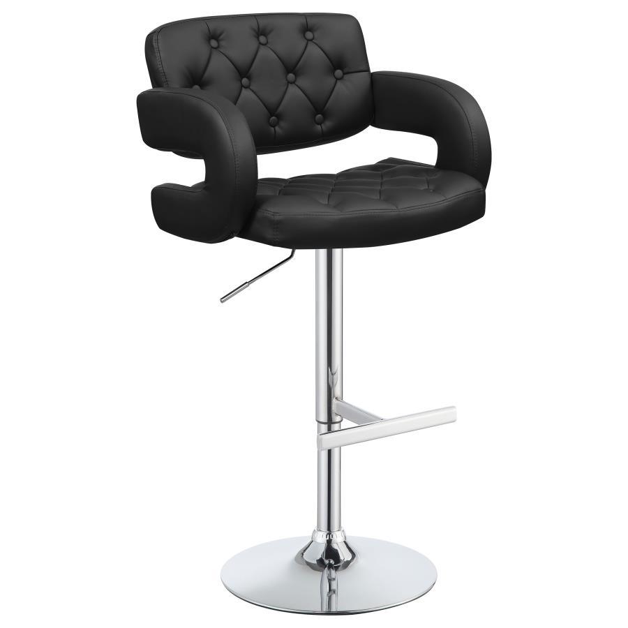 Brandi - Adjustable Bar Stool - Black And Chrome Image