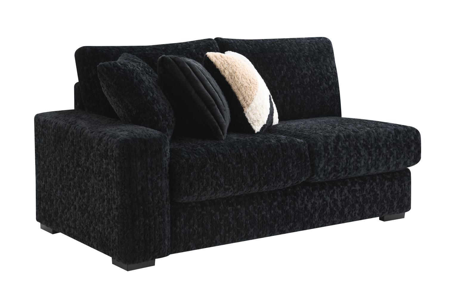 U281 - Corduroy Loveseat - Black