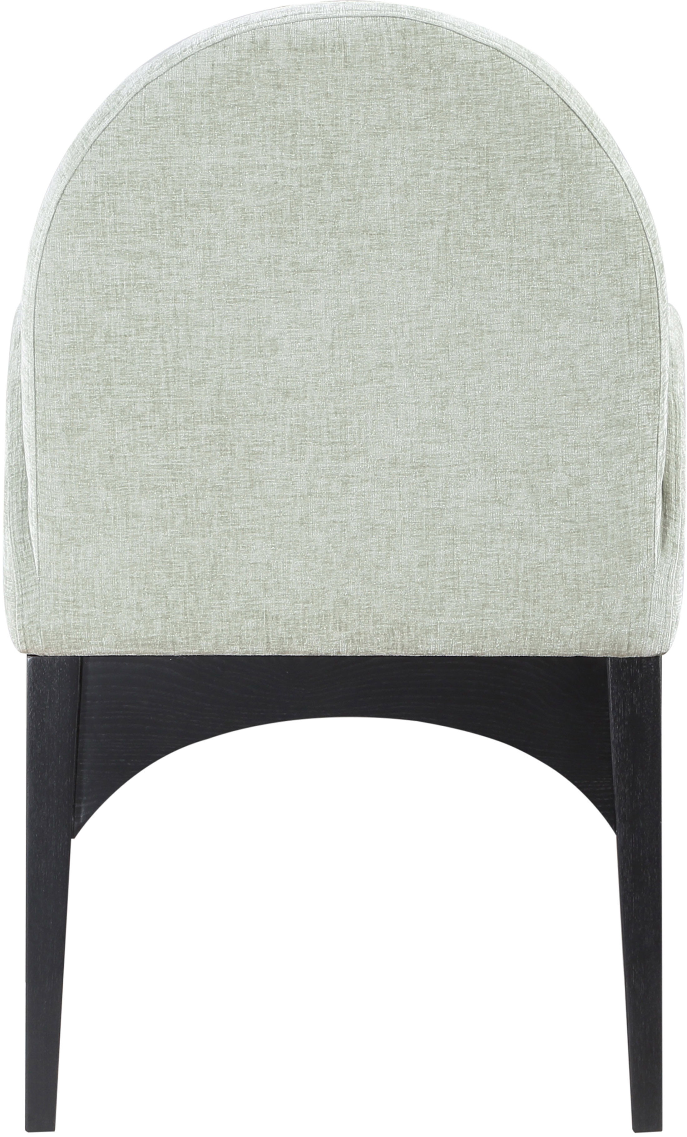 Waldorf - Chenille Dining Arm Chair With Black Legs - Mint