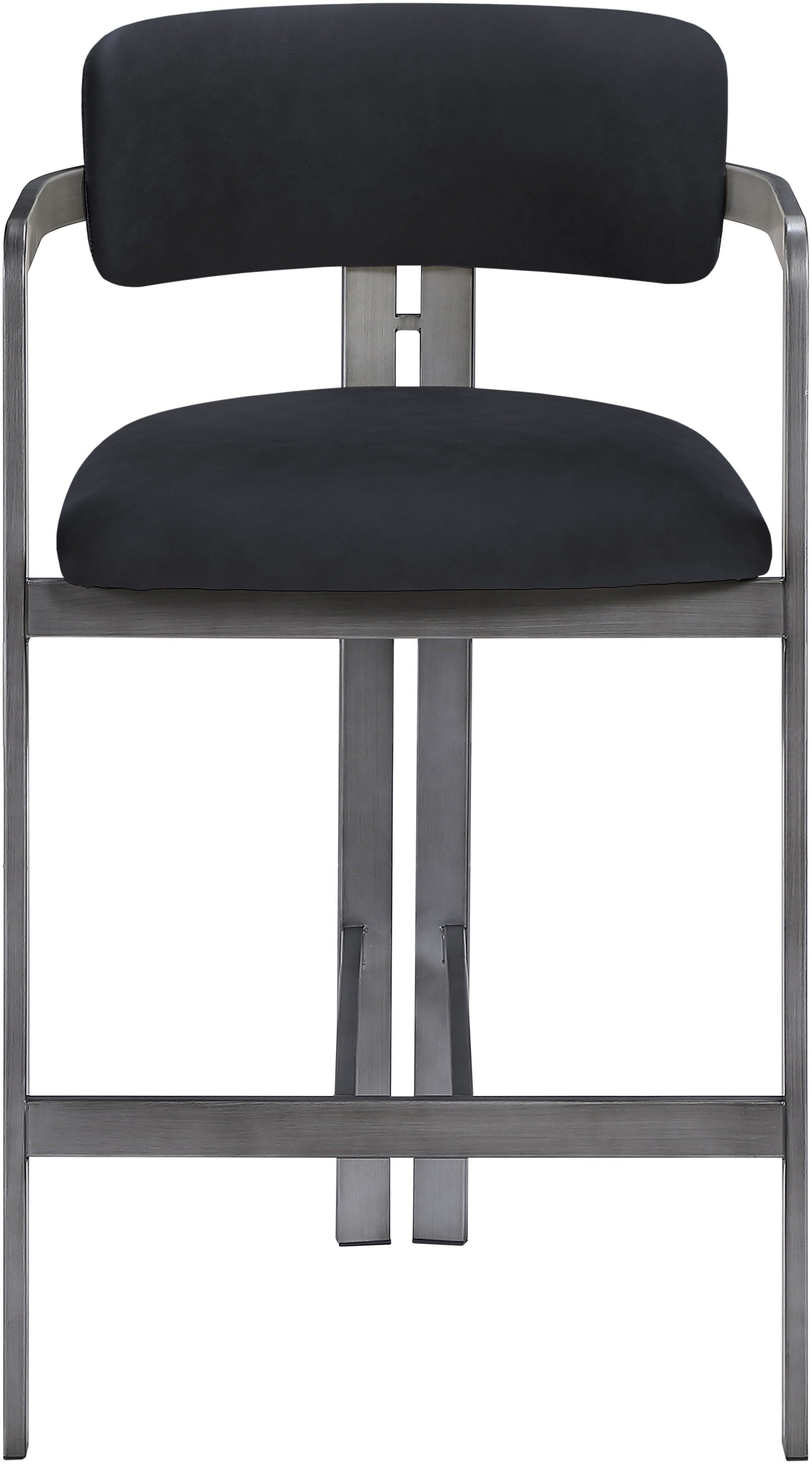 Aurum - Vegan Leather Upholstered Counter Stool - Black