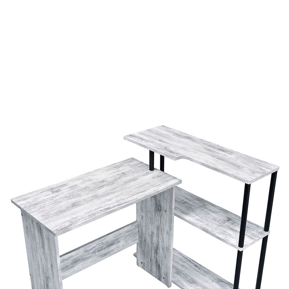 Ievi - Writing Desk - Antique White & Black, white, view 3