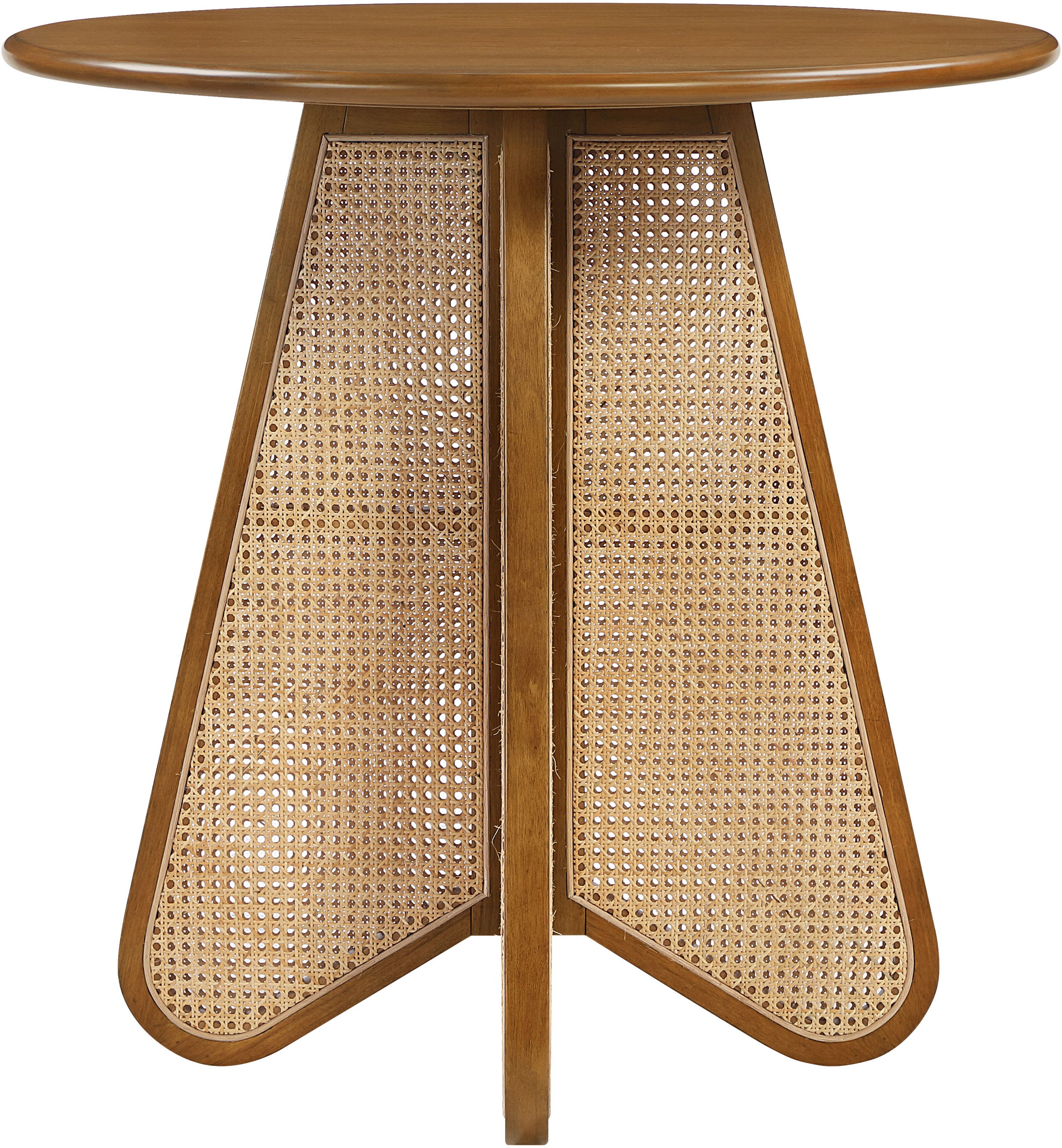 Butterfly - Solid Wood And Natural Cane Counter Height Table - Brown / Natural