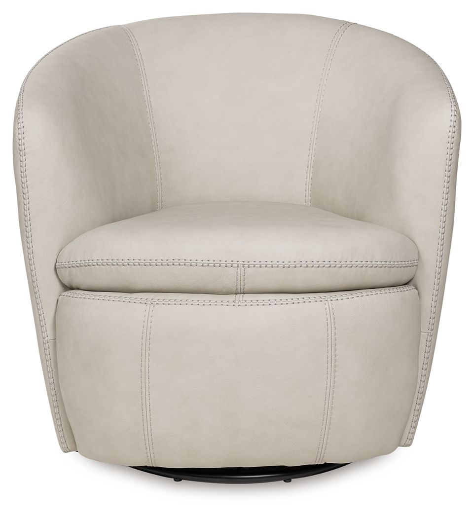 Ashley Furniture Kierreys - Swivel Accent Chair - Bone - Image 3
