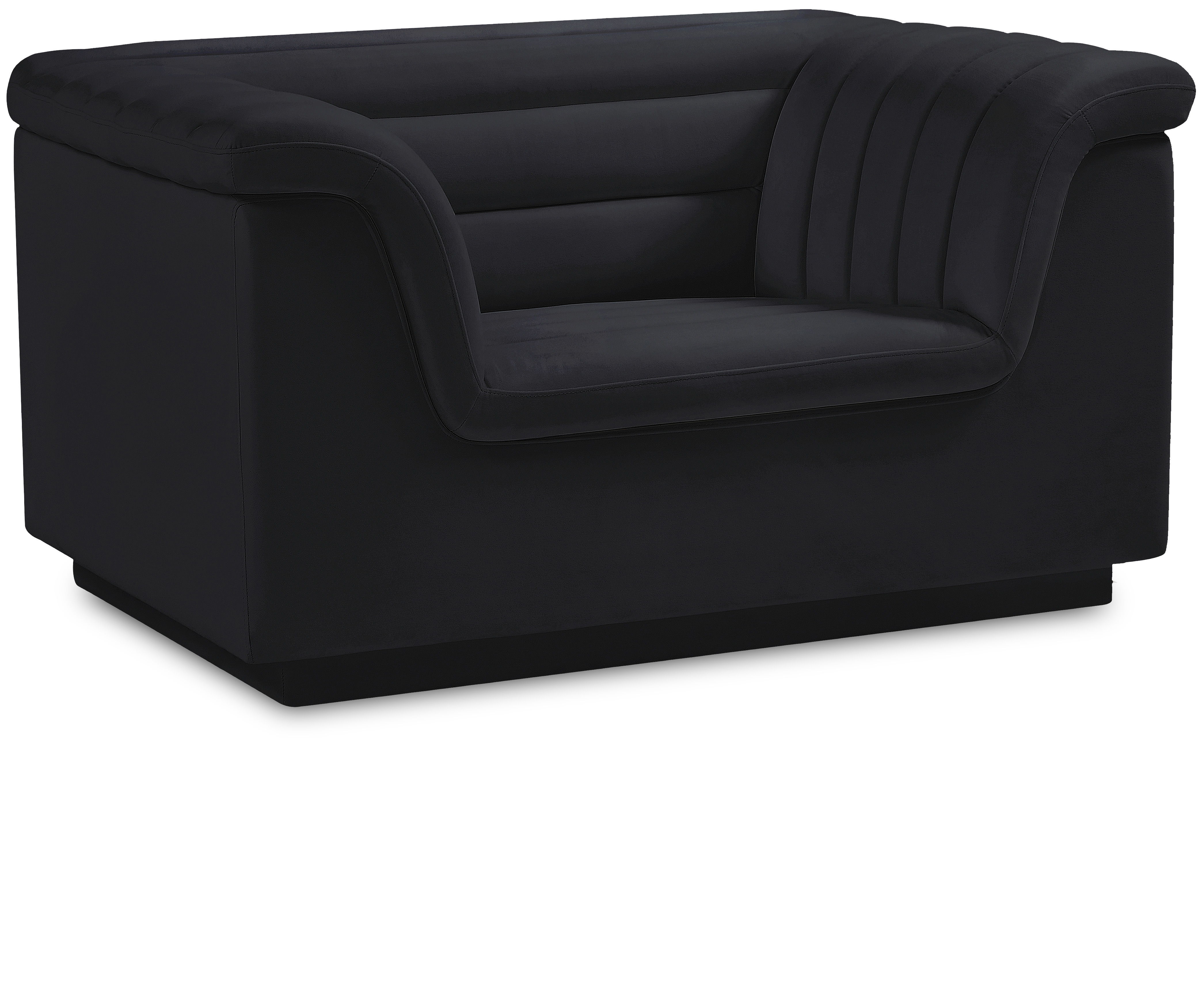 Cascade - Velvet Chair - Black