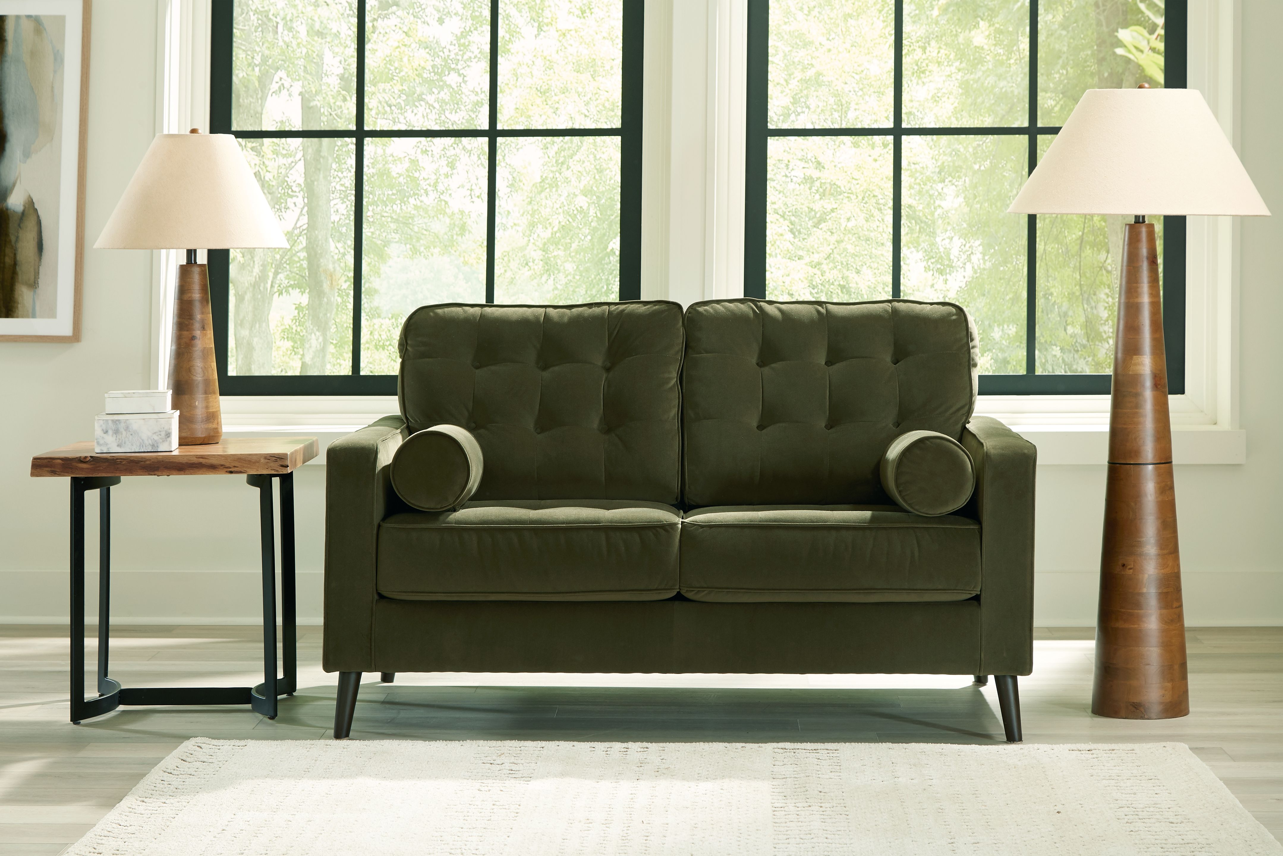 Ashley Furniture Reveon Lakes - Loveseat - Olive - Image 2