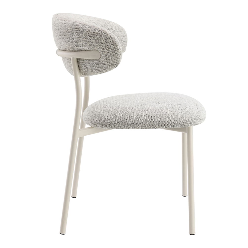 Kalam - Side Chair (Set of 2) - Gray Fabric & Beige, light gray, view 2