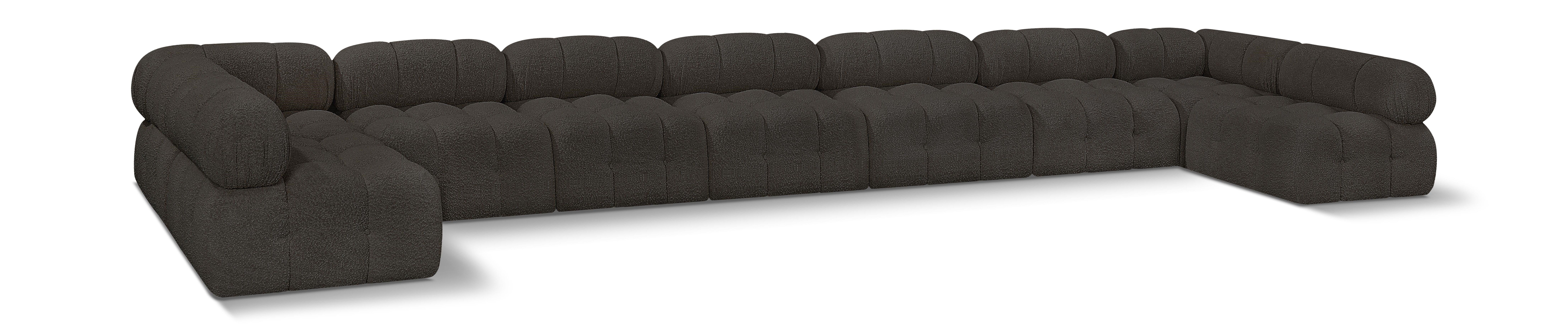 Ames - 9 Piece Modular Sectional - Brown