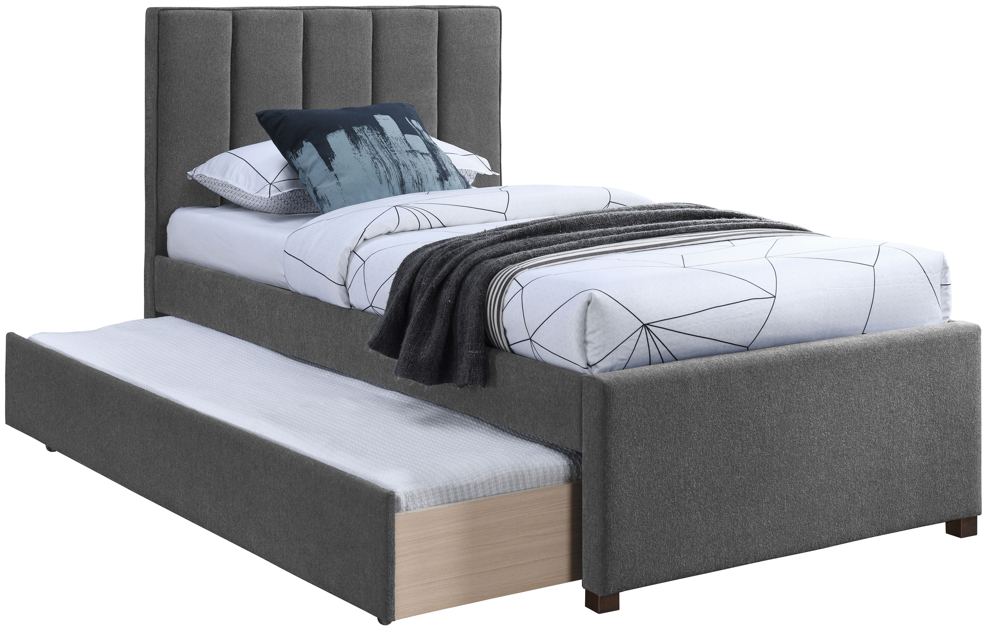 Harper - Twin Trundle Bed - Gray