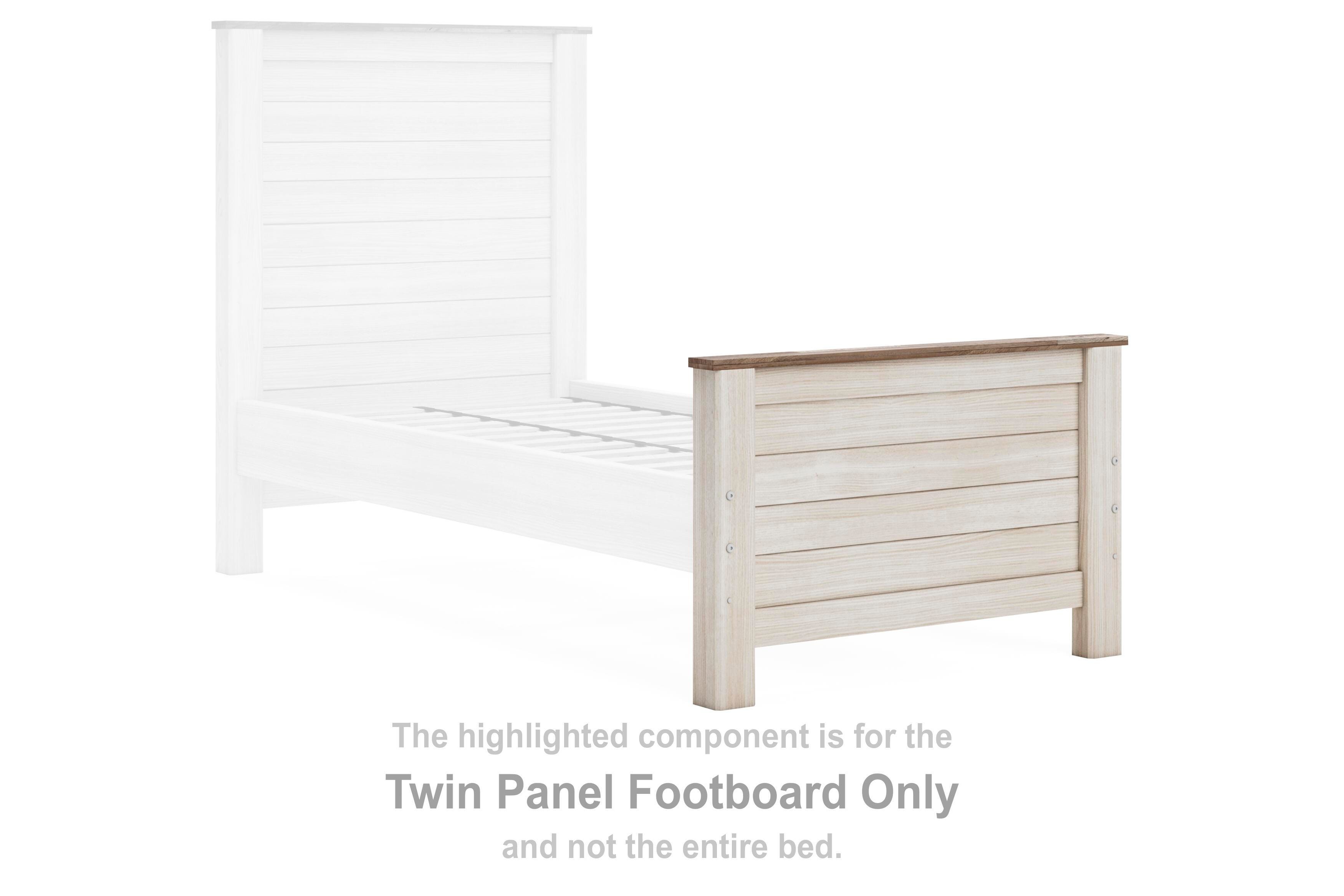 Willowton – Twin Panel Footboard – Whitewash