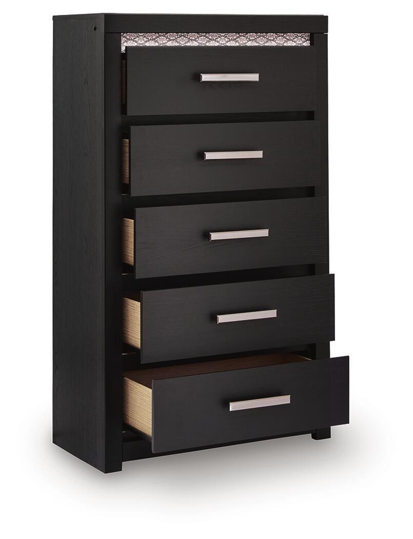 Ashley Furniture Shoralli - Five Drawer Chest - Black - Image 4