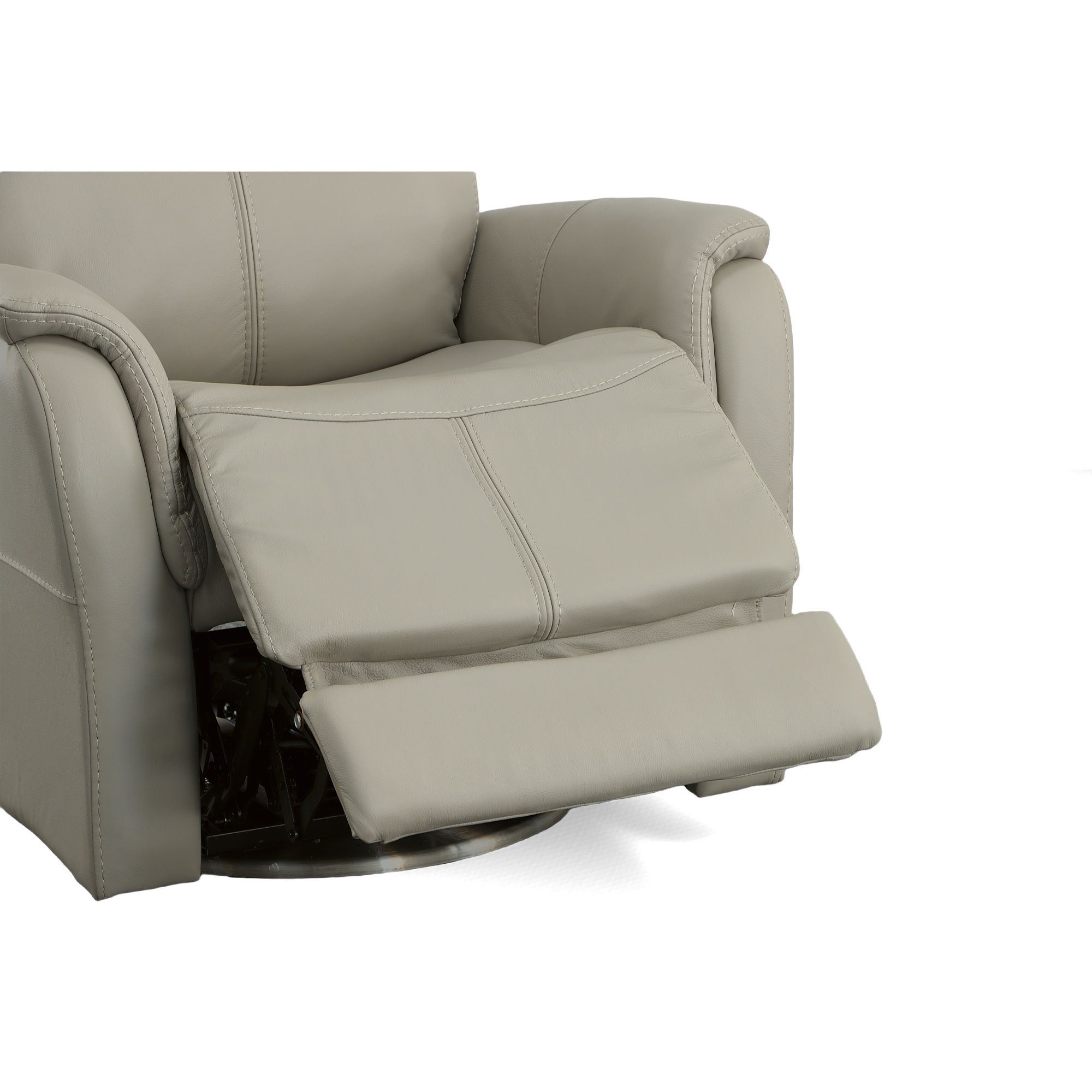 View - Power Swivel Recliner With Power Headrest - Dove, light gray, view 7