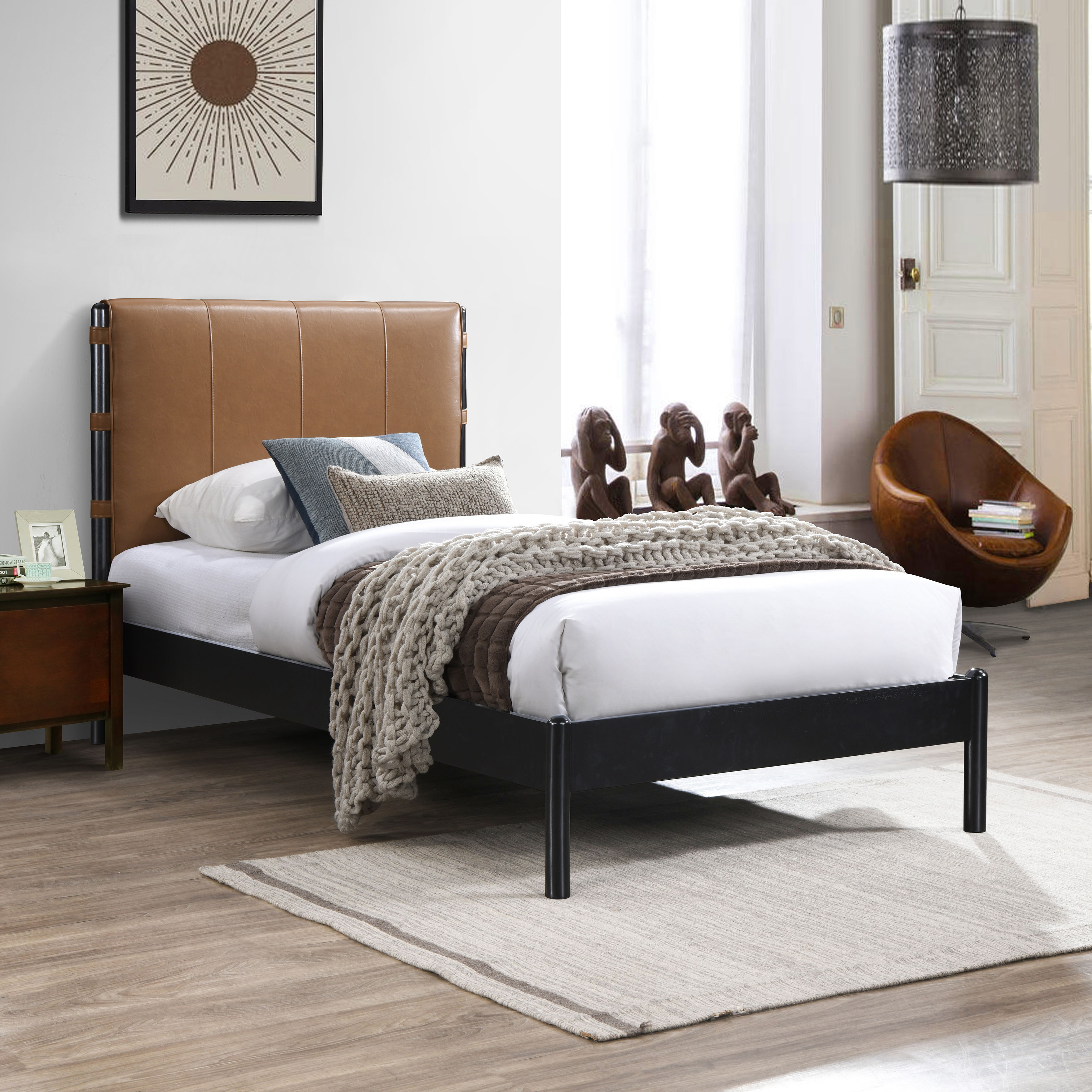 Abigail - Twin Bed - Cognac
