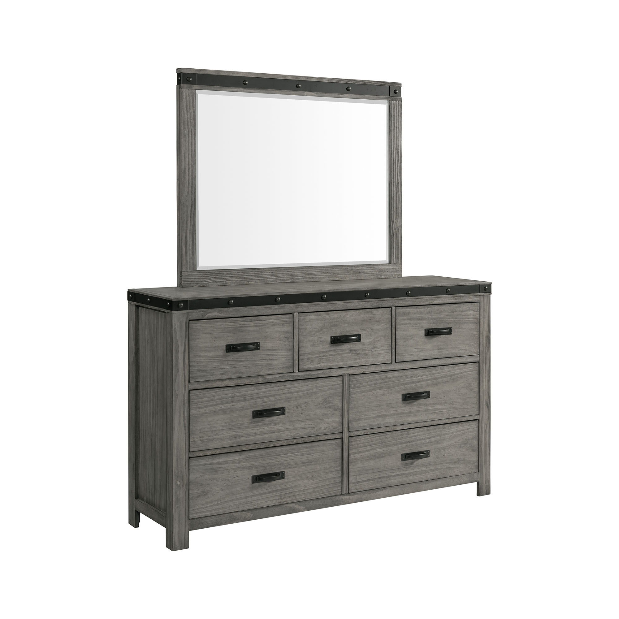 Wade - King Panel 6 Piece Bedroom Set - Black Finish