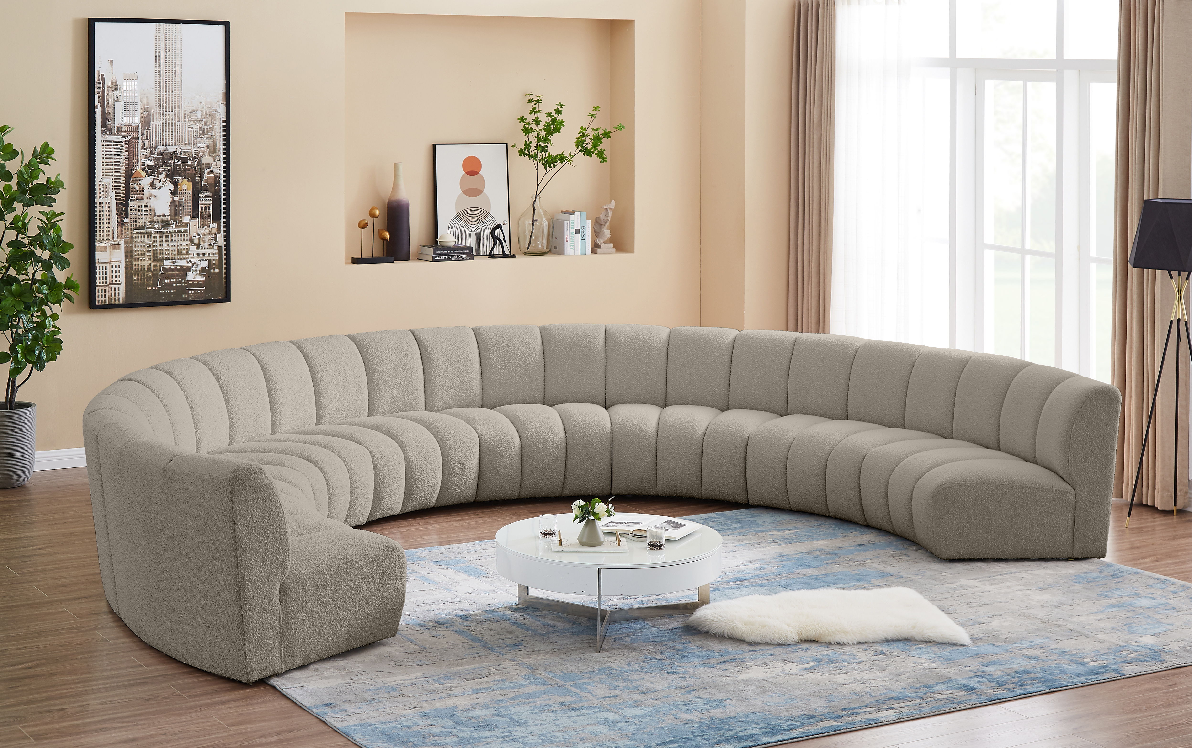 Infinity - 8 Piece Modular Sectional - Light Brown
